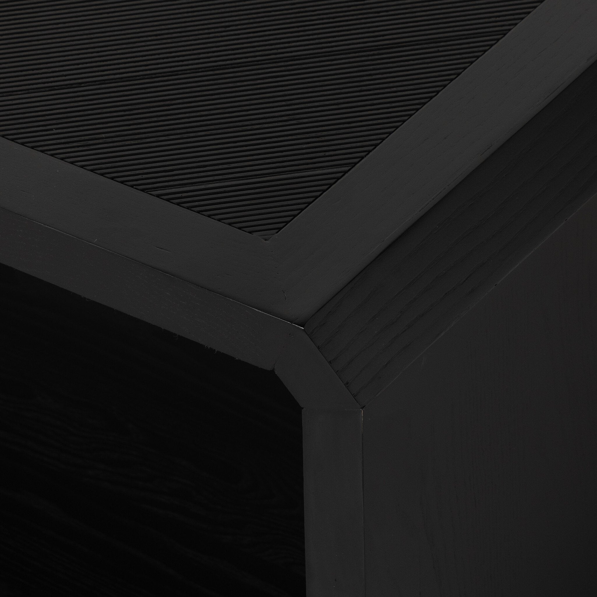 Four Hands Caspian Coffee Table — Black Ash-Black Ash Veneer