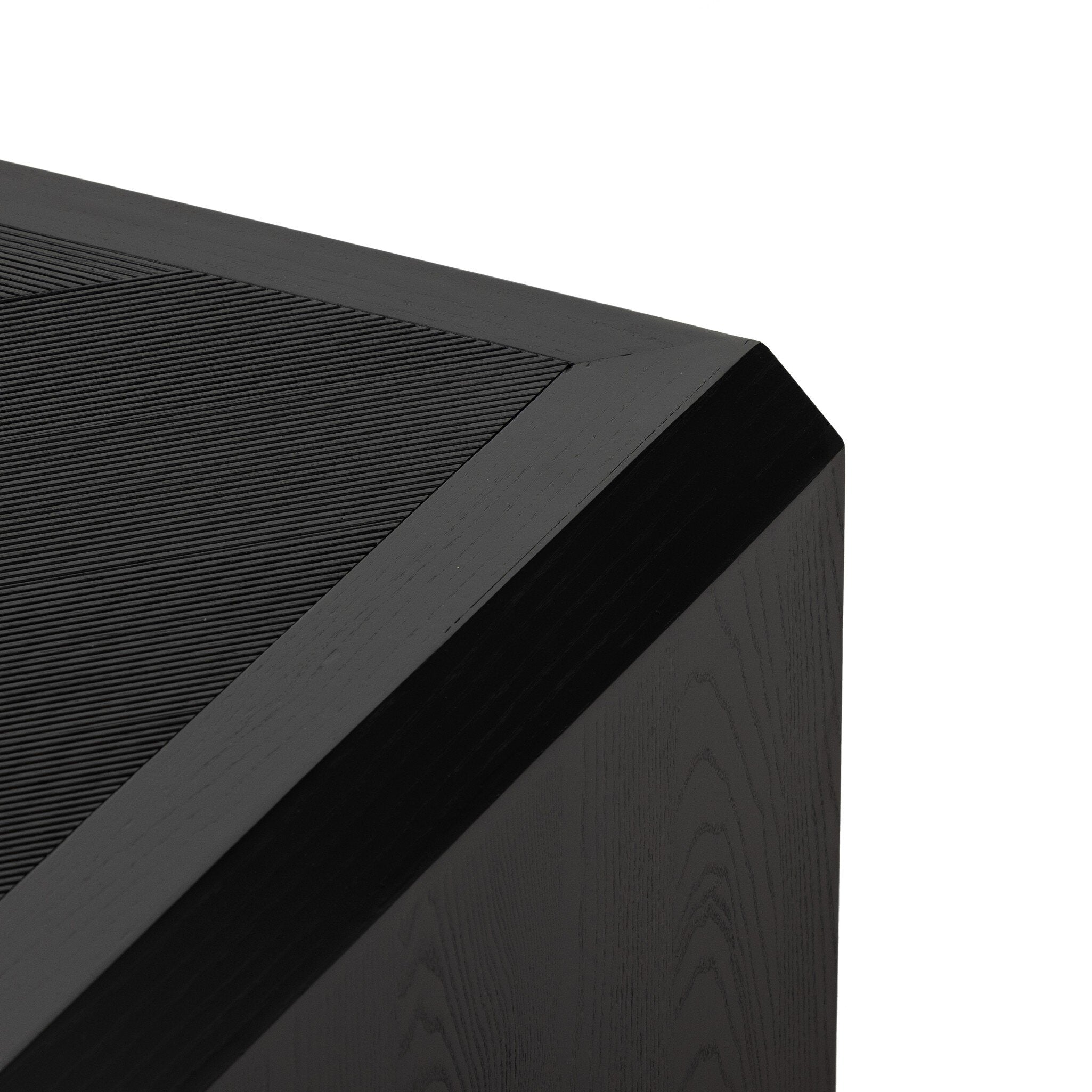 Four Hands Caspian Coffee Table — Black Ash-Black Ash Veneer