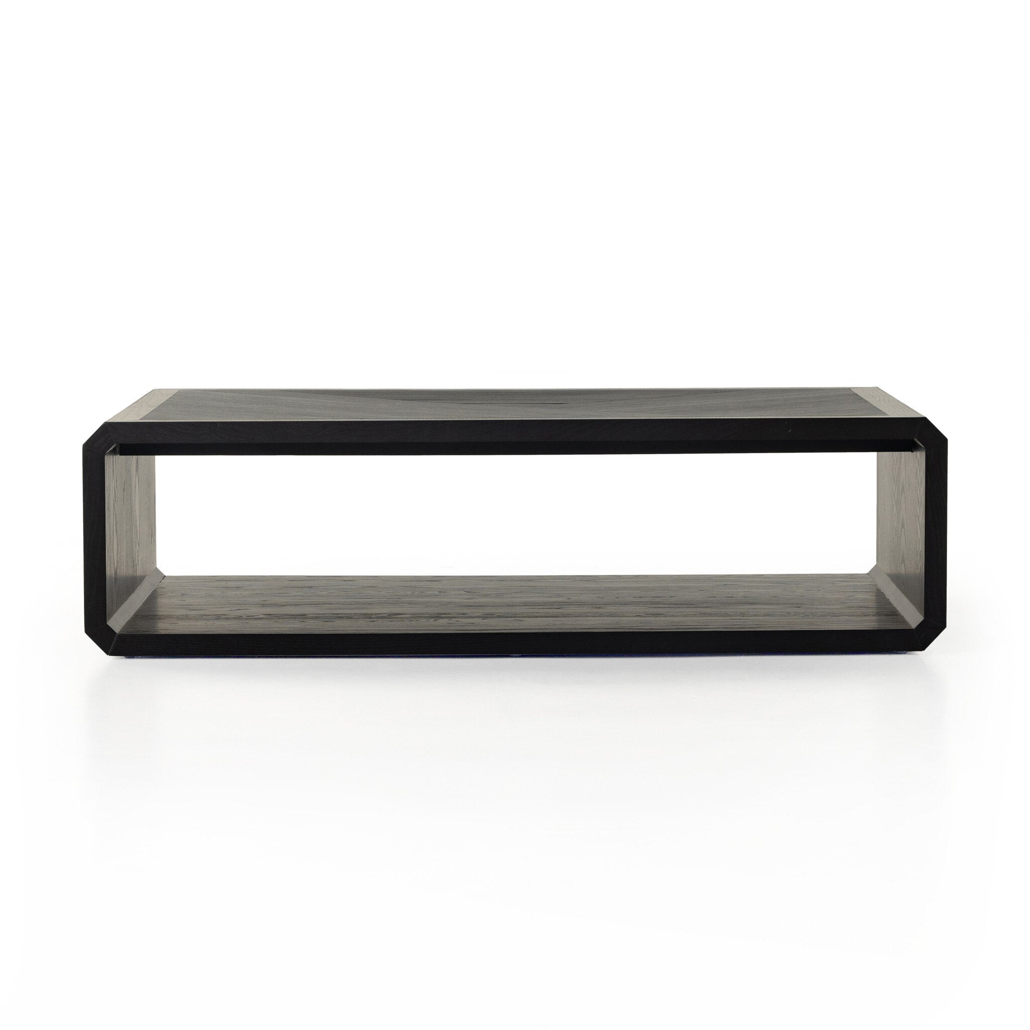 Four Hands Caspian Coffee Table — Black Ash-Black Ash Veneer