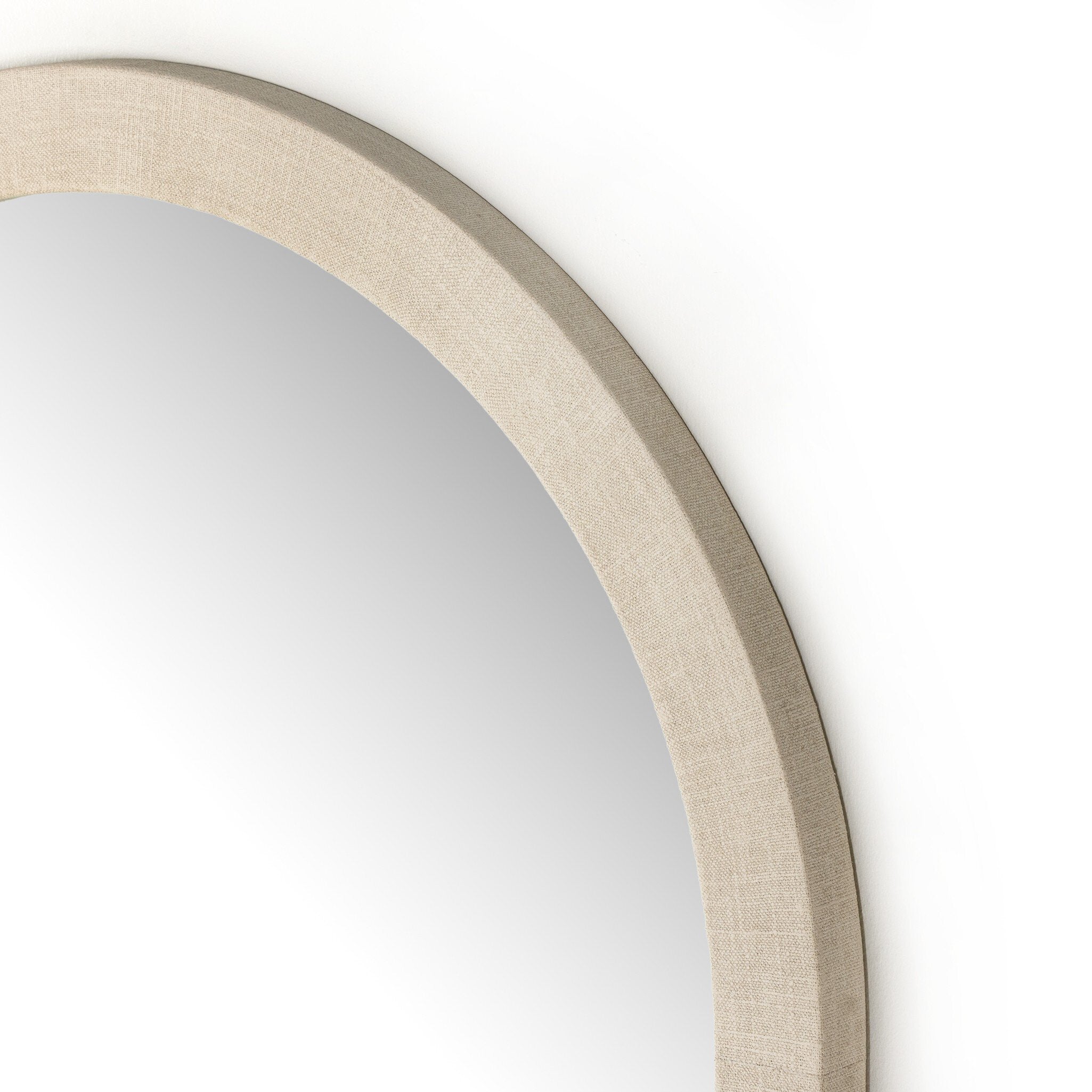 Four Hands Cressida Floor Mirror — Ivory Painted Linen-Mirror