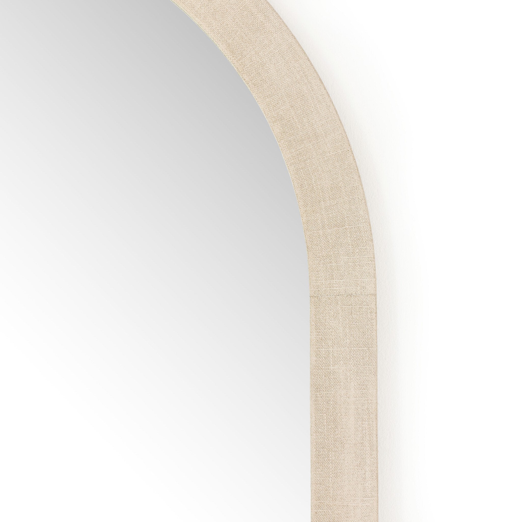Four Hands Cressida Floor Mirror — Ivory Painted Linen-Mirror