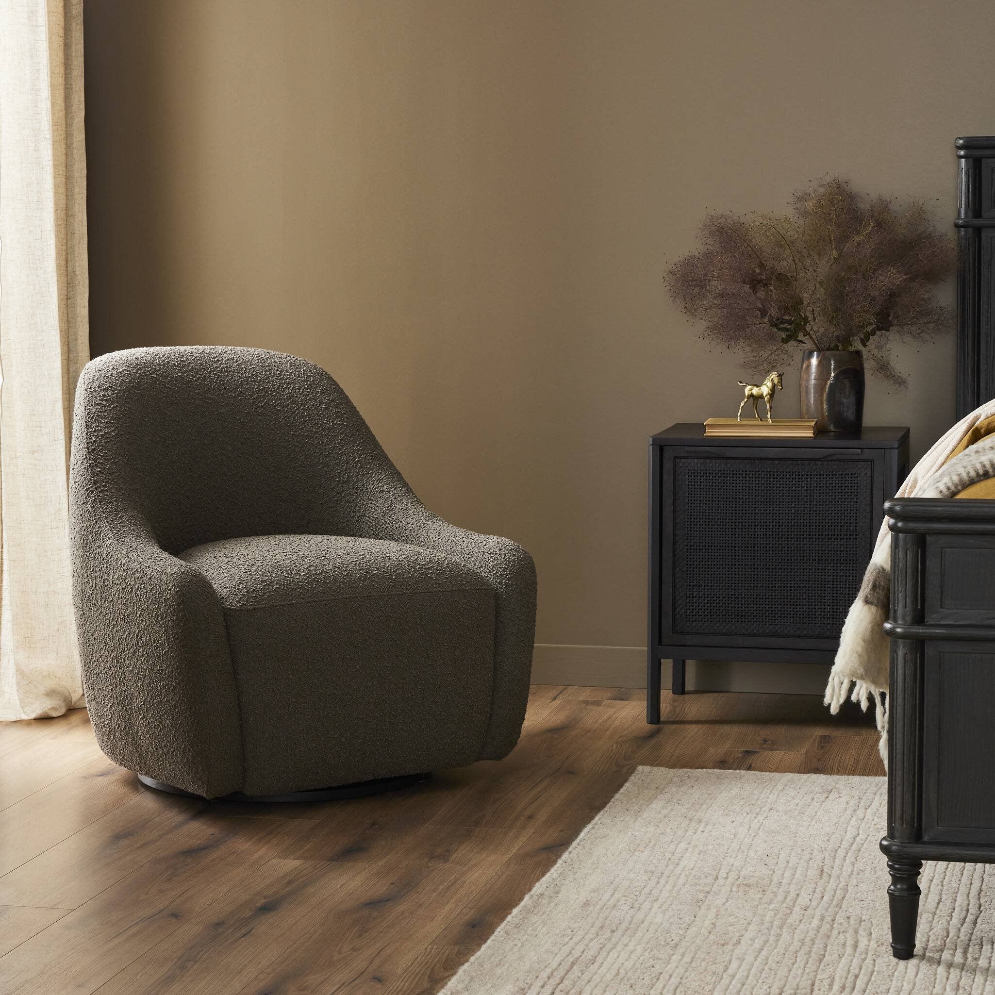 Four Hands Levi Swivel Chair — Knoll Clay