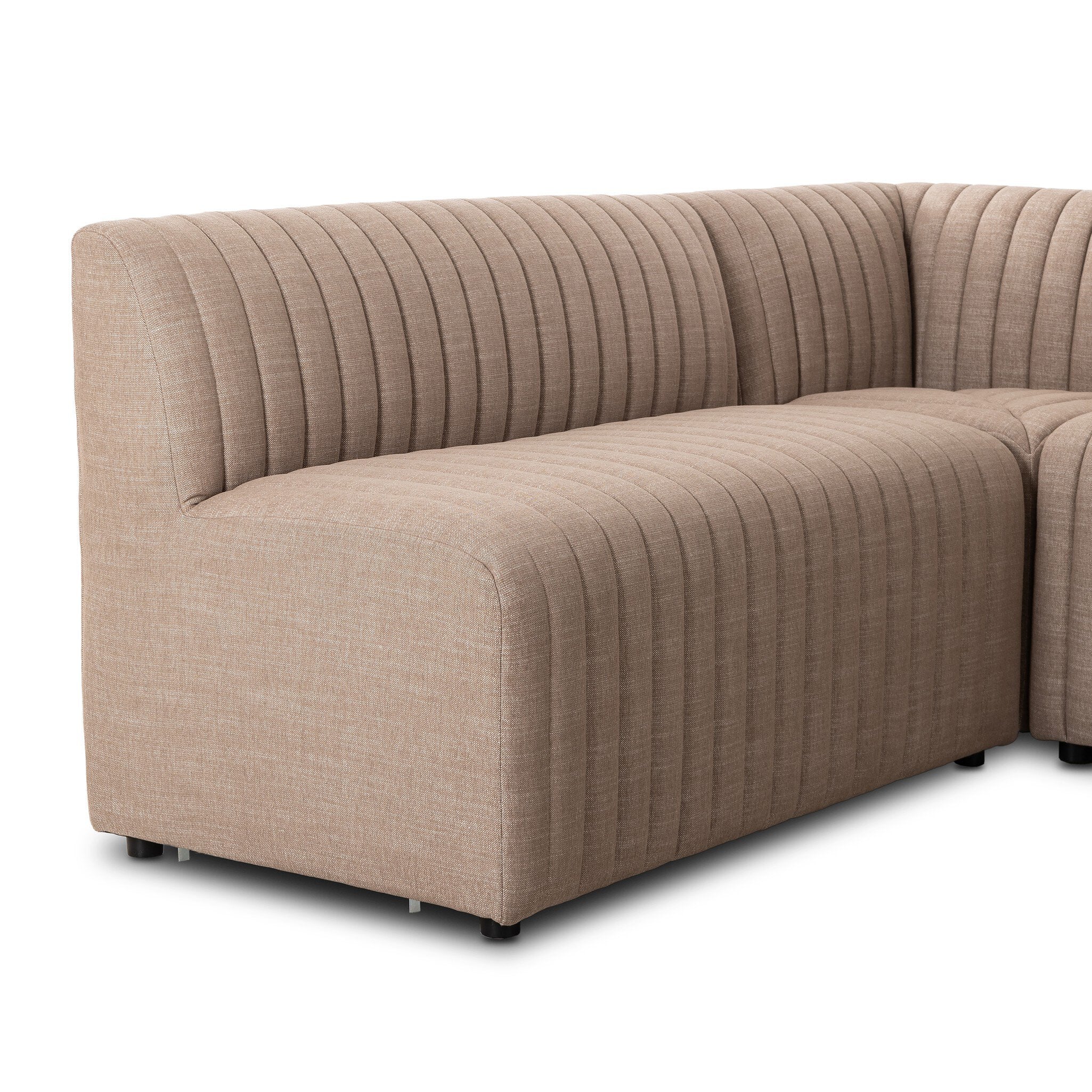 Four Hands Augustine Dining Banquette, L-Shape — Crypton Nomad Taupe