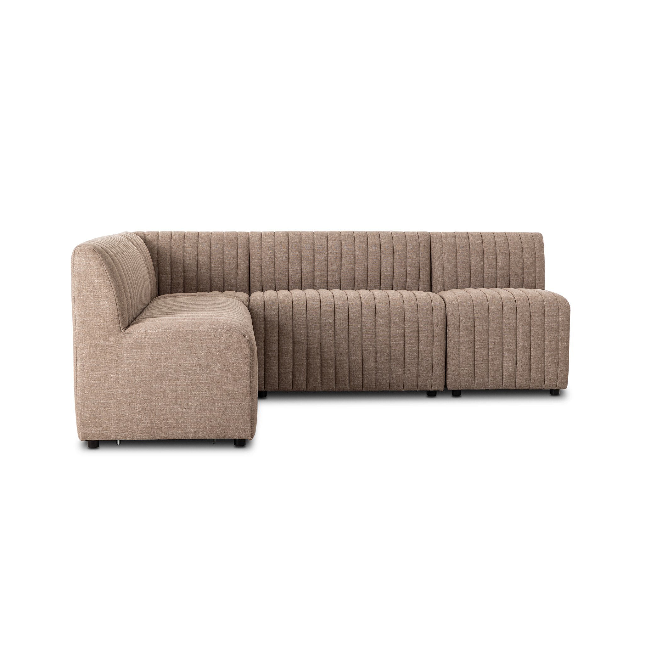 Four Hands Augustine Dining Banquette, L-Shape — Crypton Nomad Taupe