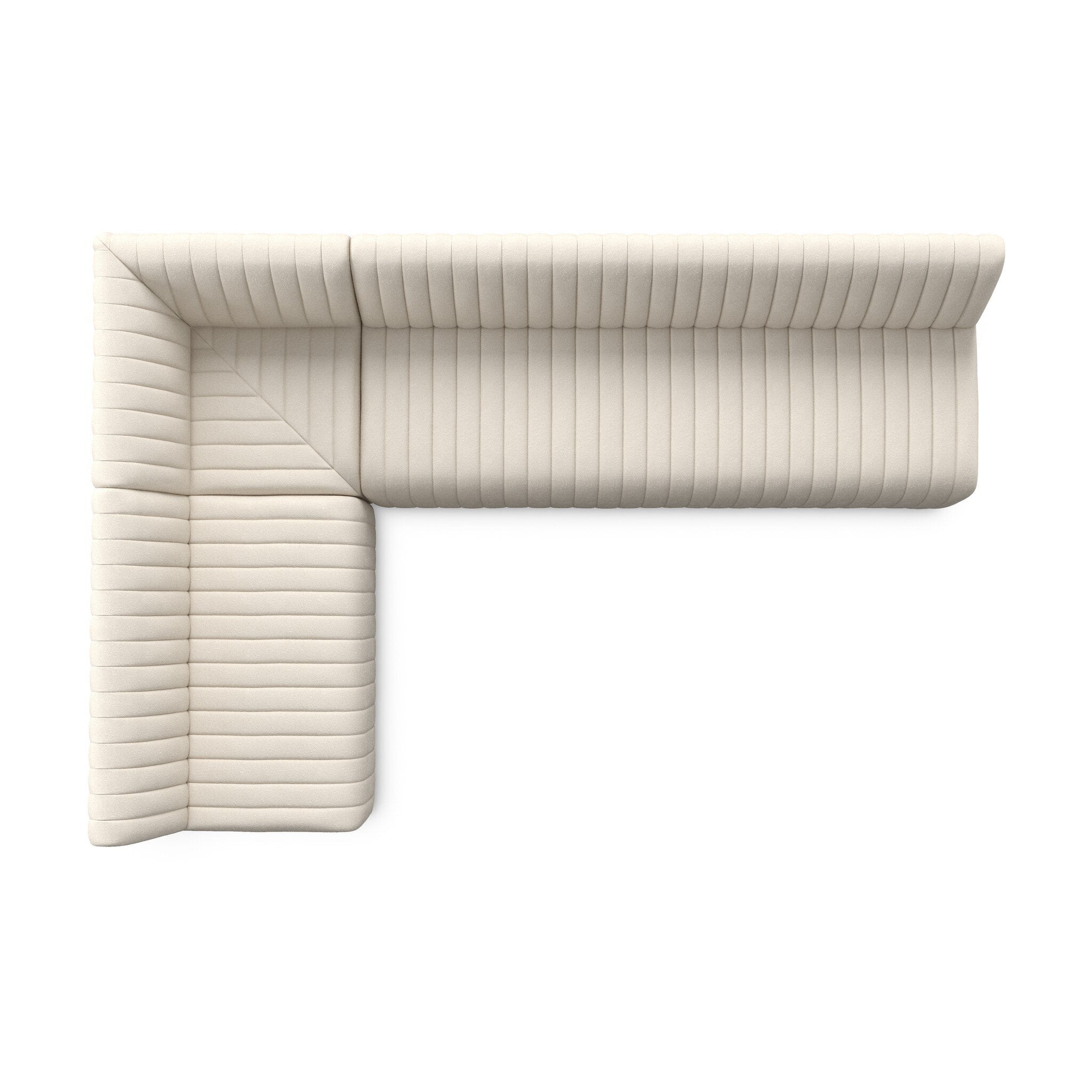 Four Hands Augustine Dining Banquette, L-Shape — Capri Oatmeal