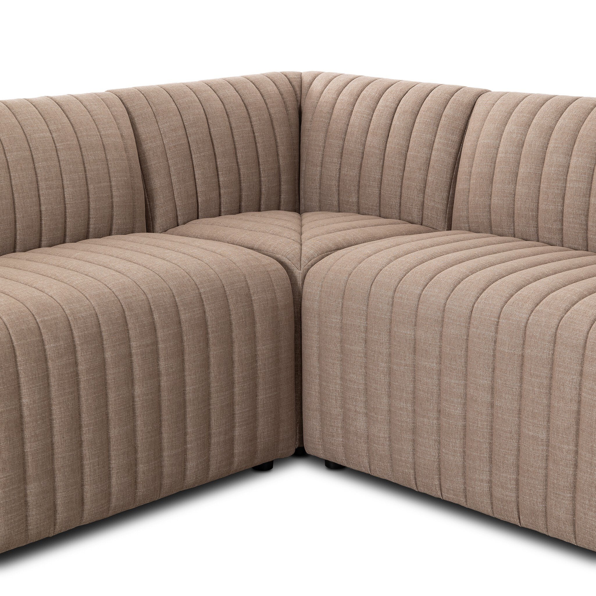 Four Hands Augustine Dining Banquette, L-Shape — Crypton Nomad Taupe