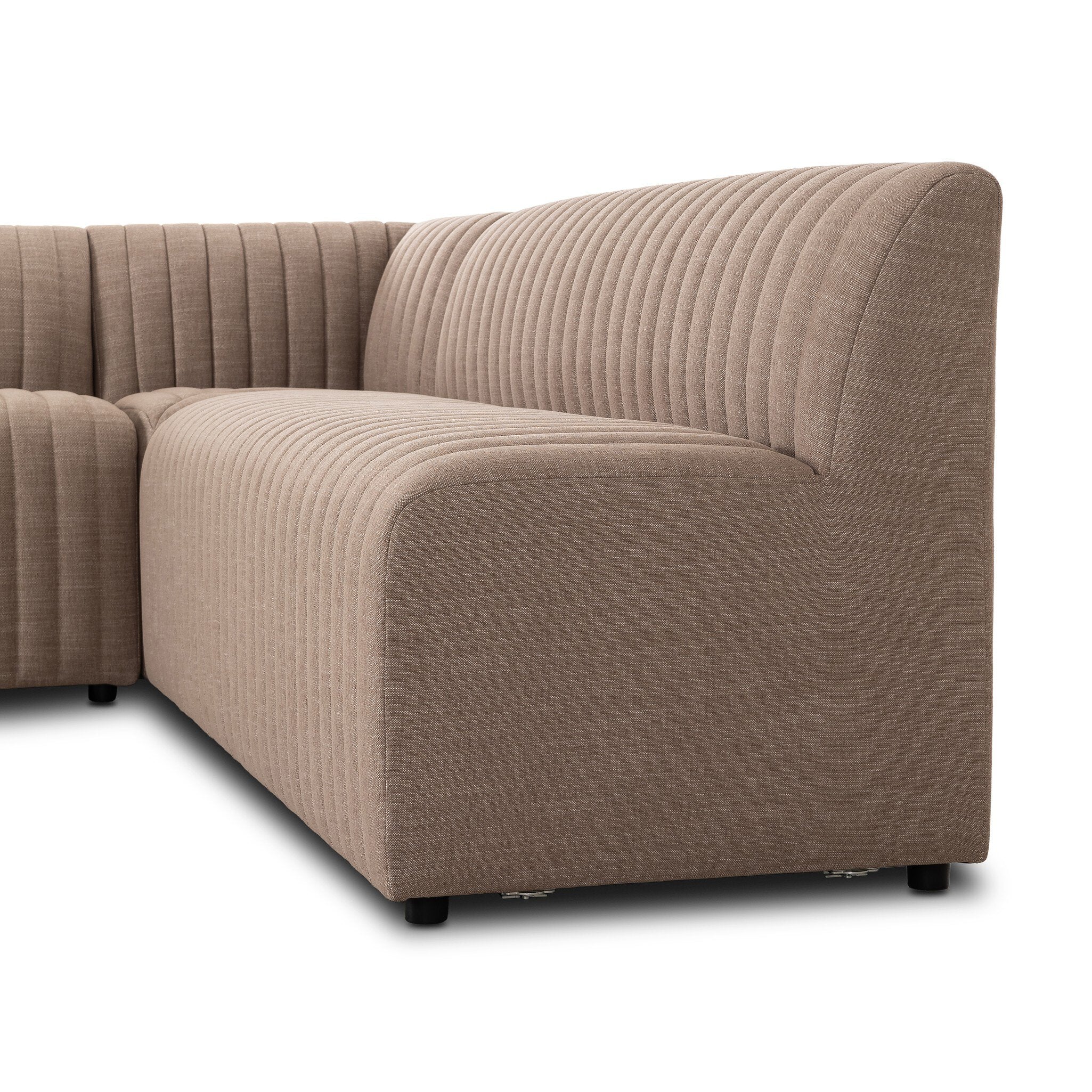 Four Hands Augustine Dining Banquette, L-Shape — Crypton Nomad Taupe