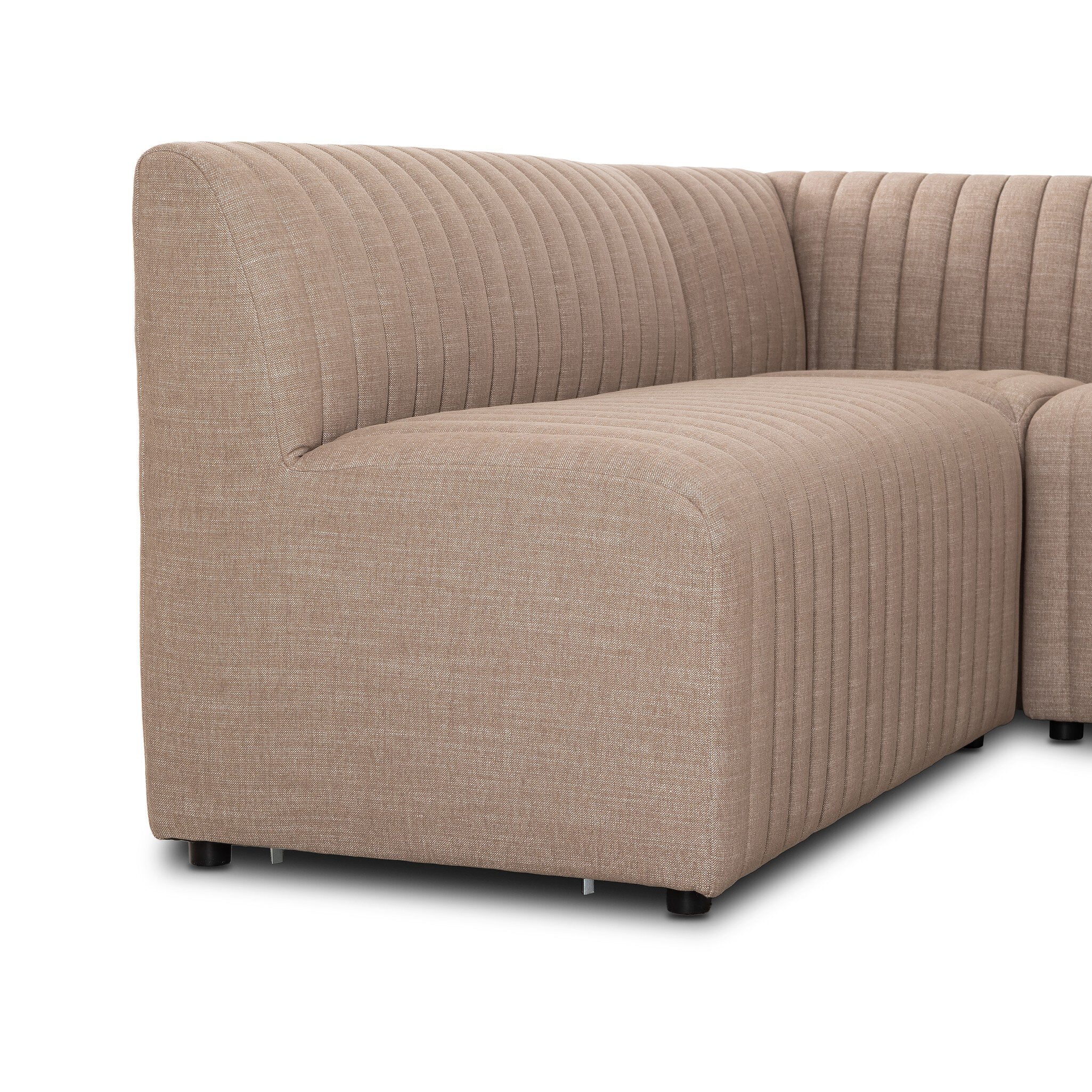 Four Hands Augustine Dining Banquette, L-Shape — Crypton Nomad Taupe
