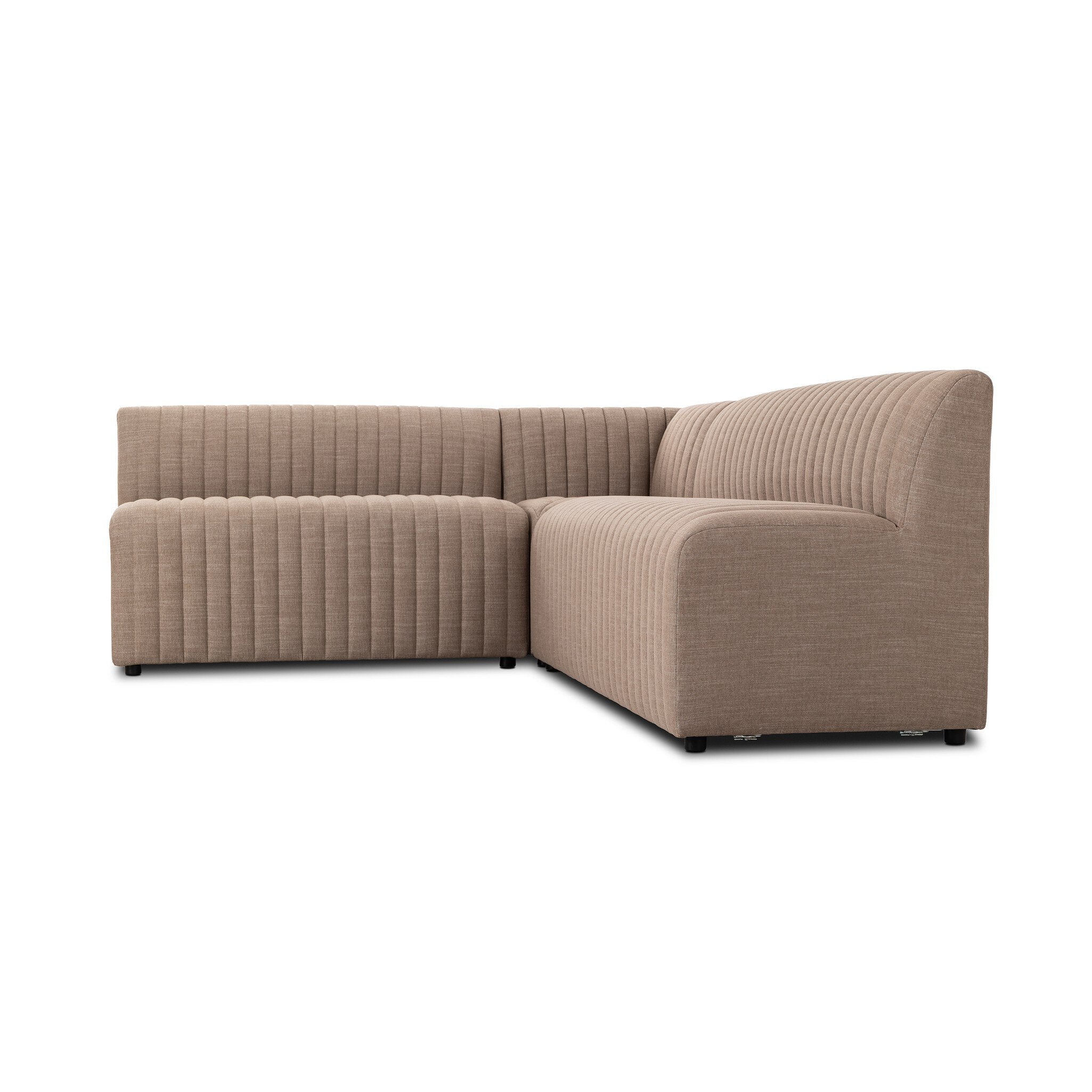 Four Hands Augustine Dining Banquette, L-Shape — Crypton Nomad Taupe