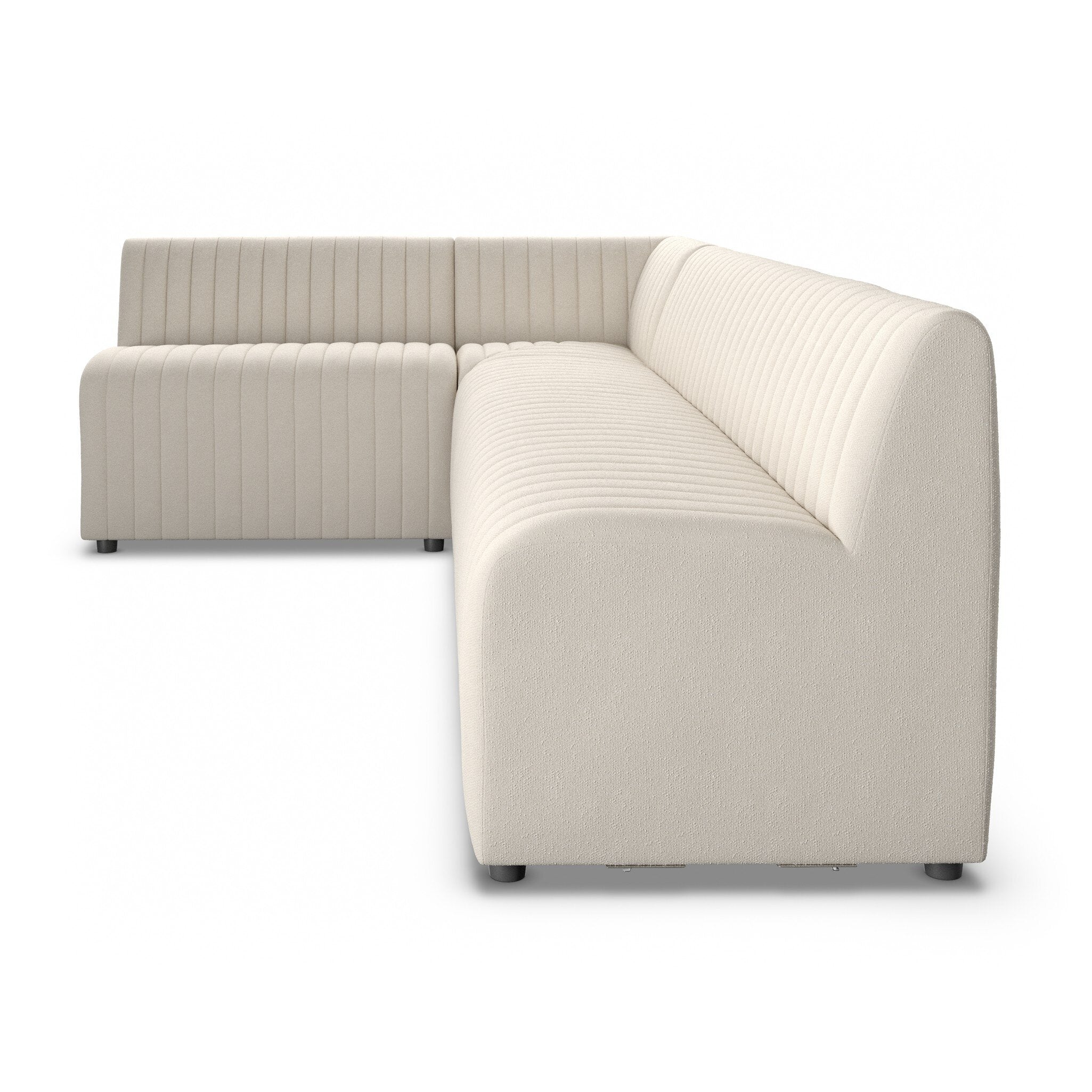Four Hands Augustine Dining Banquette, L-Shape — Capri Oatmeal