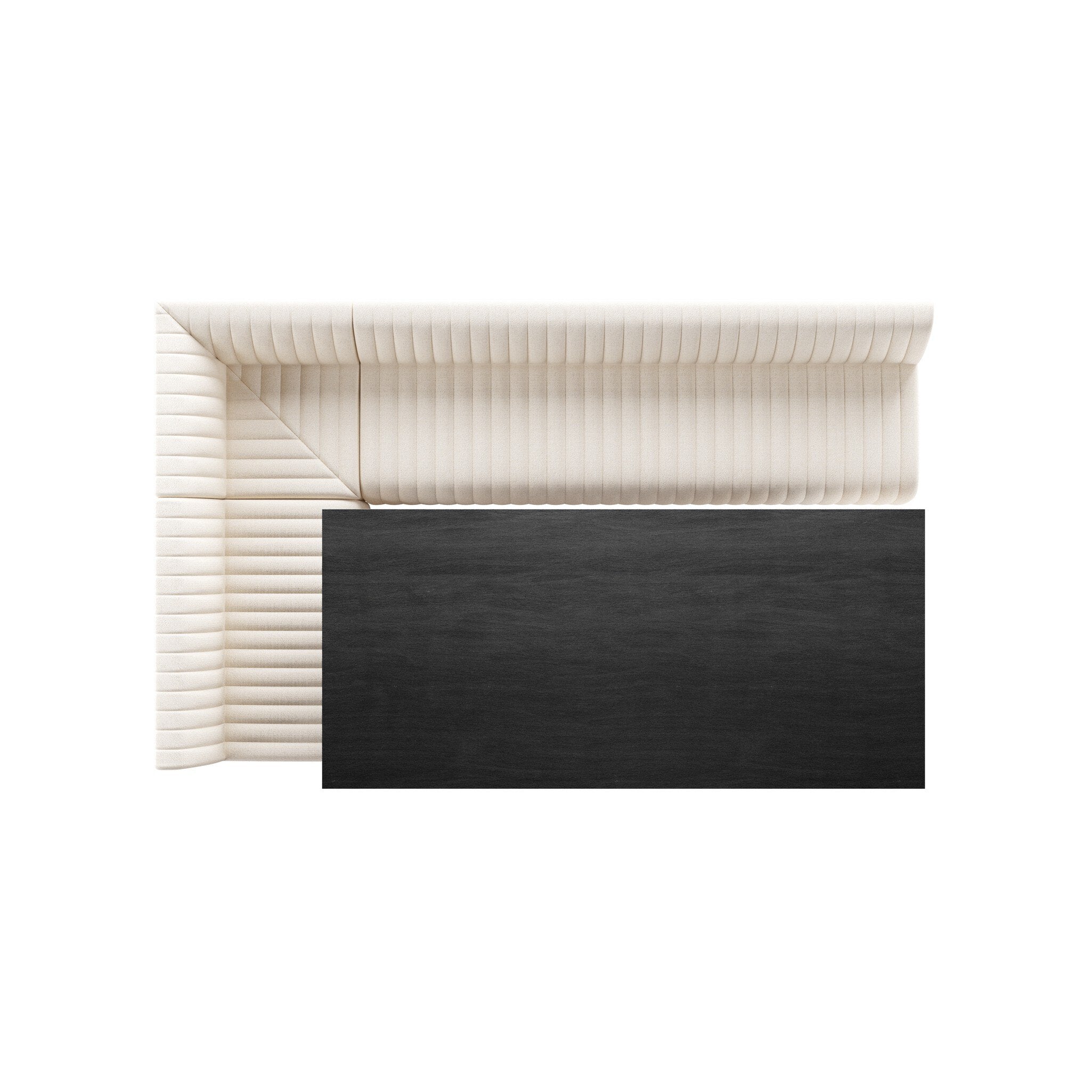 Four Hands Augustine Dining Banquette, L-Shape — Capri Oatmeal