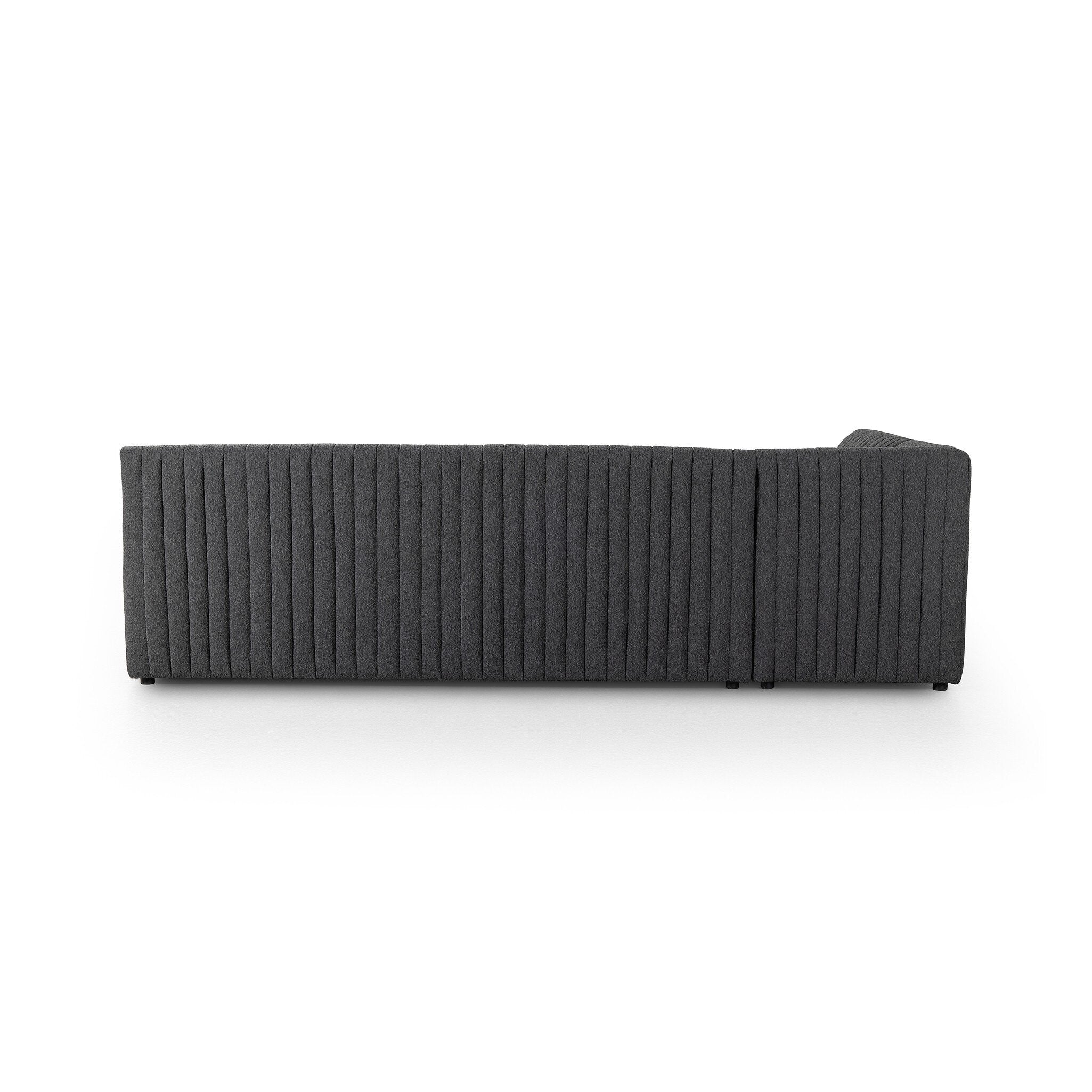 Four Hands Augustine Dining Banquette, L-Shape — FIQA Boucle Charcoal