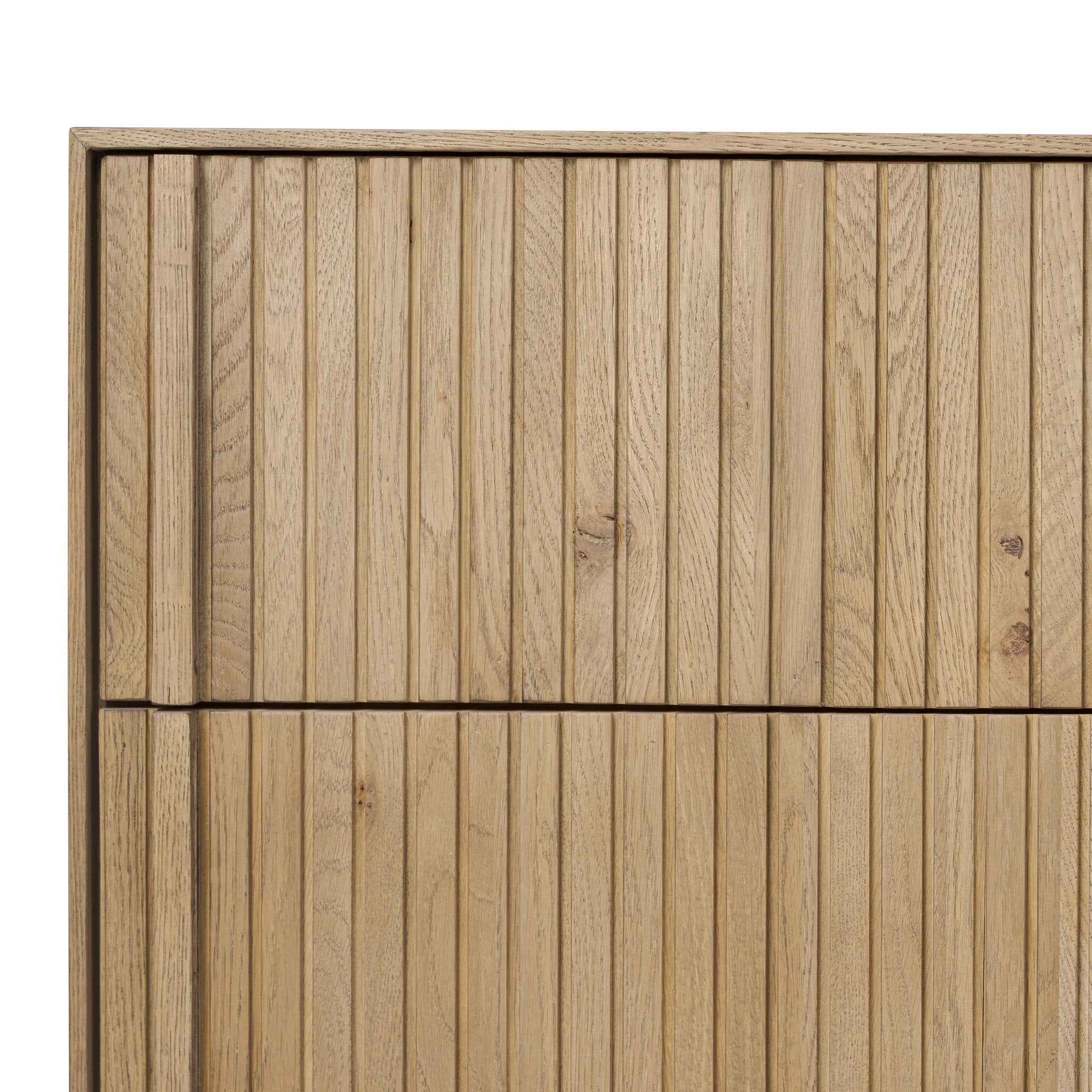 Four Hands Leo 6 Drawer Dresser — Rustic Light Natural Oak-Rustic Light Natural Oak Veneer