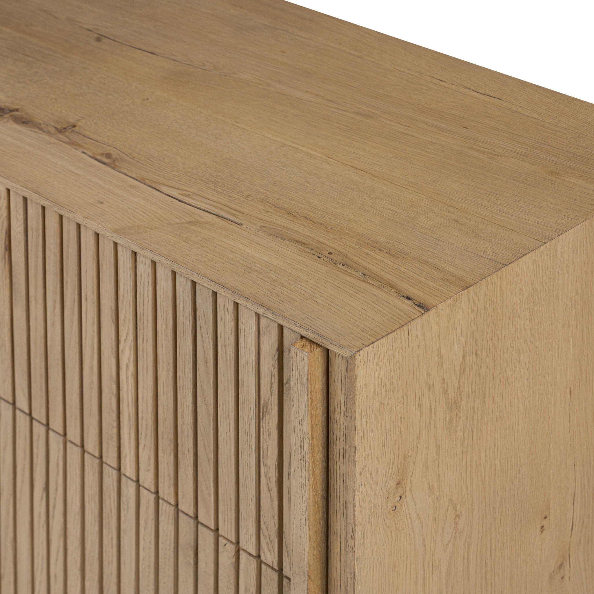 Four Hands Leo 6 Drawer Dresser — Rustic Light Natural Oak-Rustic Light Natural Oak Veneer