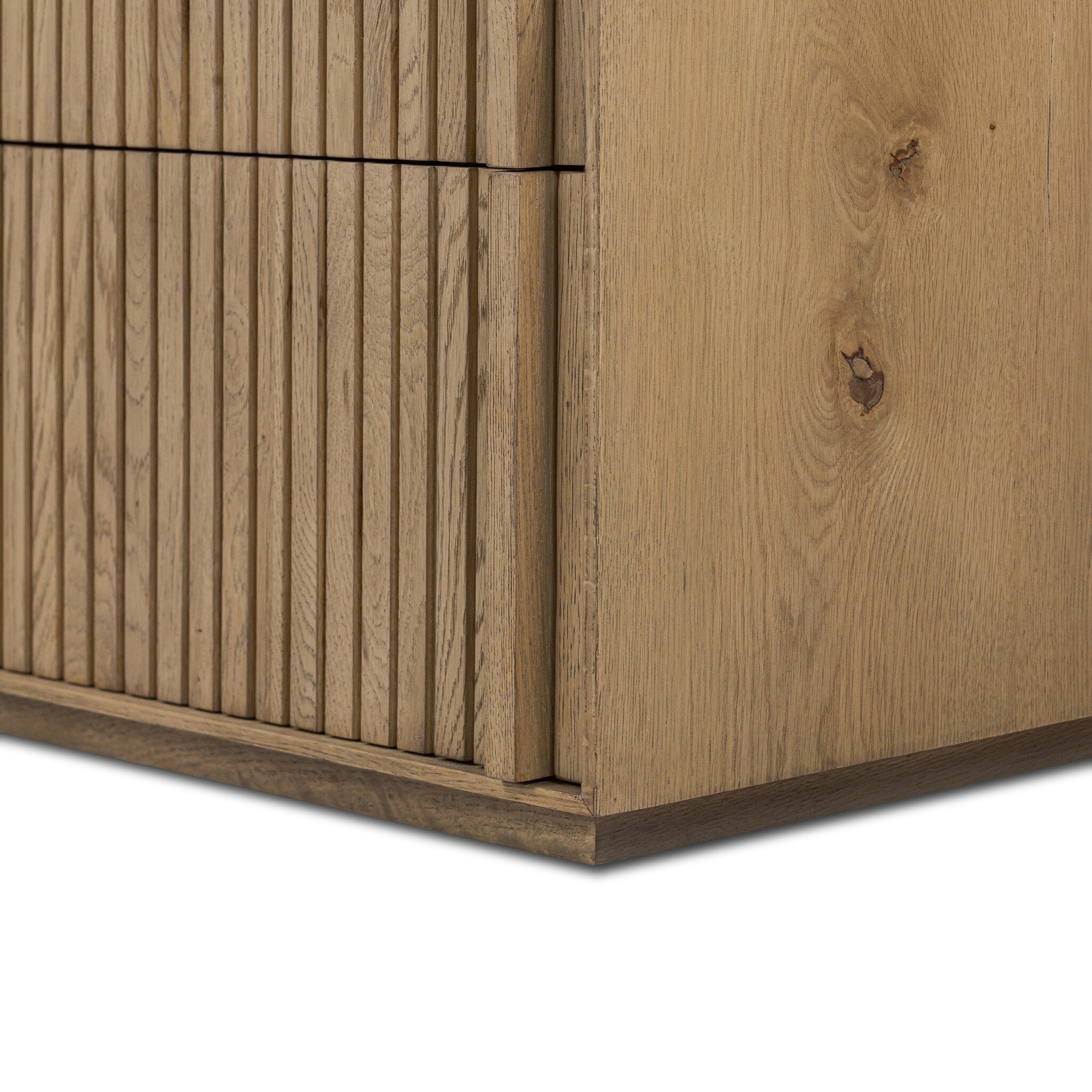 Four Hands Leo 6 Drawer Dresser — Rustic Light Natural Oak-Rustic Light Natural Oak Veneer