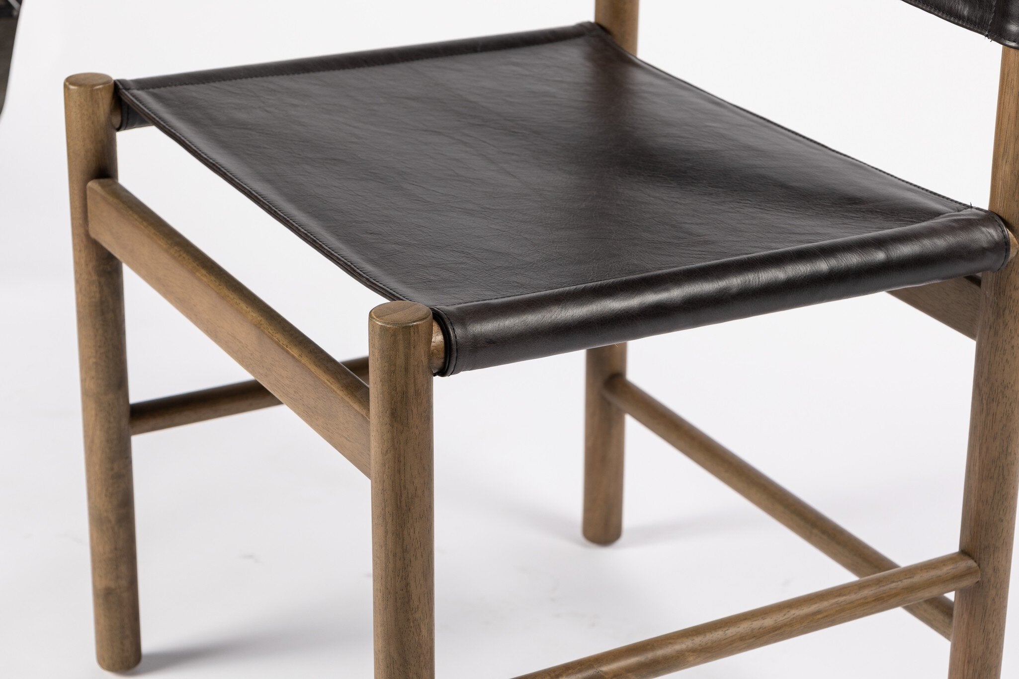 Four Hands Kena Dining Chair — Sonoma Black-Vintage Natural