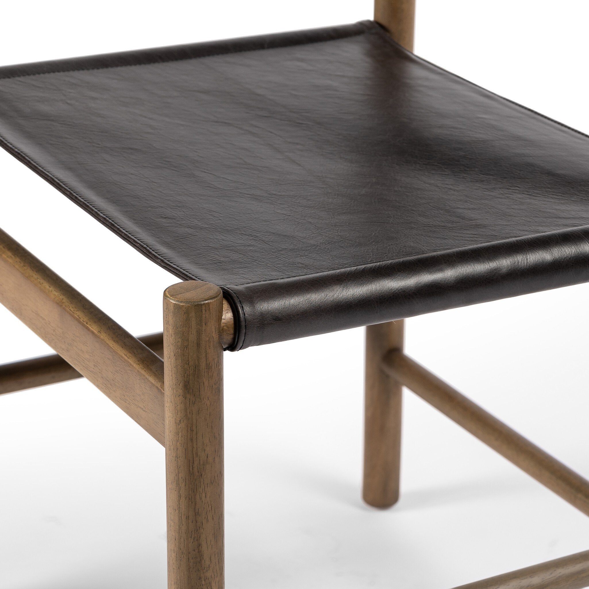 Four Hands Kena Dining Chair — Sonoma Black-Vintage Natural