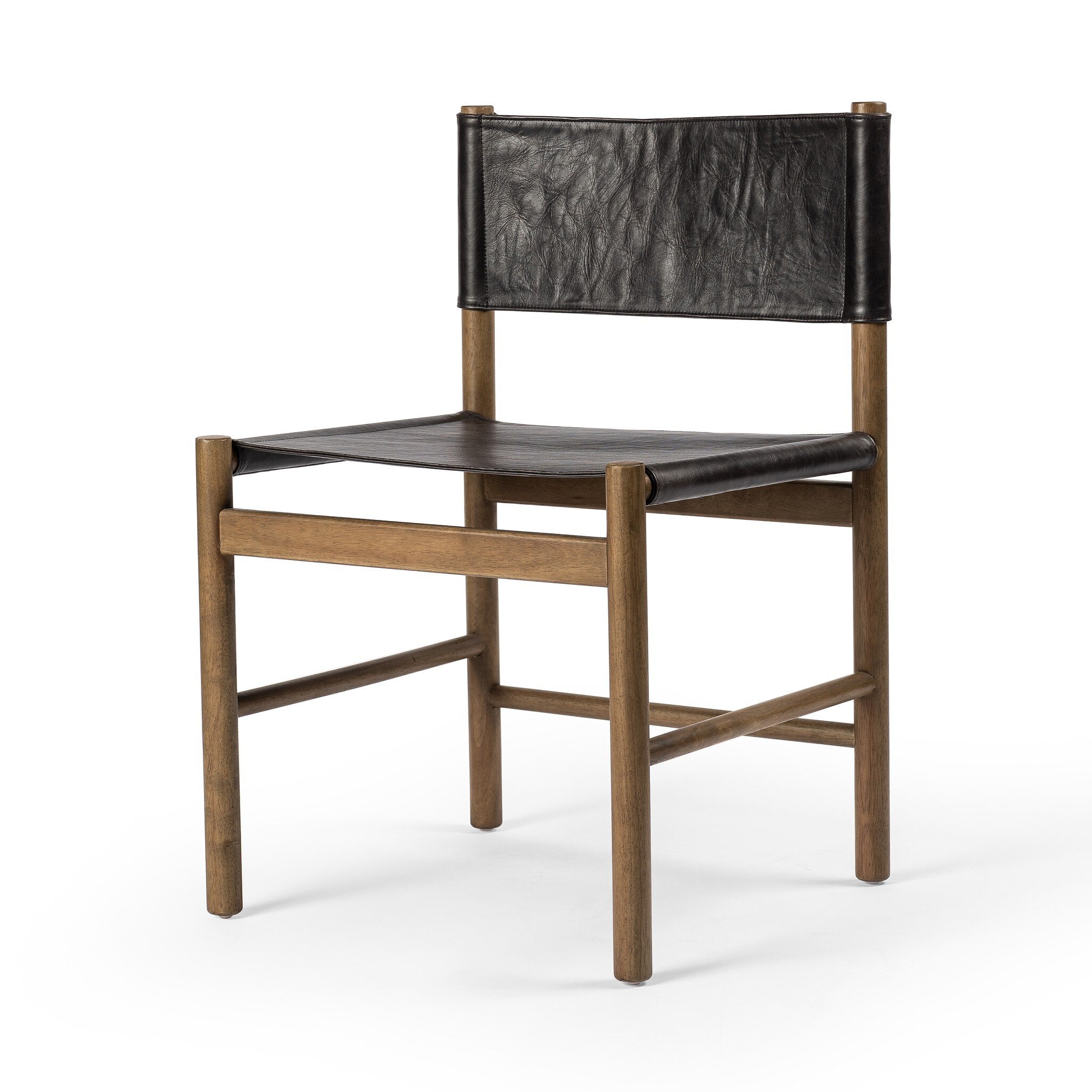 Four Hands Kena Dining Chair — Sonoma Black-Vintage Natural