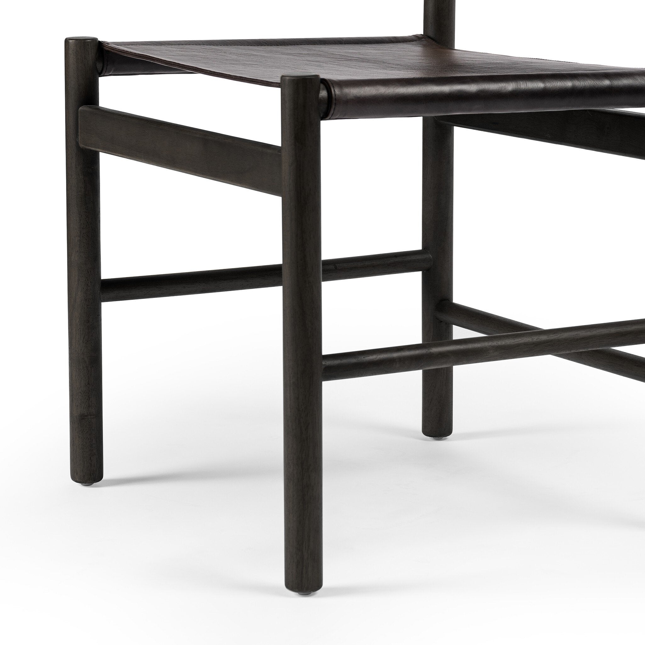 Four Hands Kena Dining Chair — Charcoal Parawood-Sonoma Black