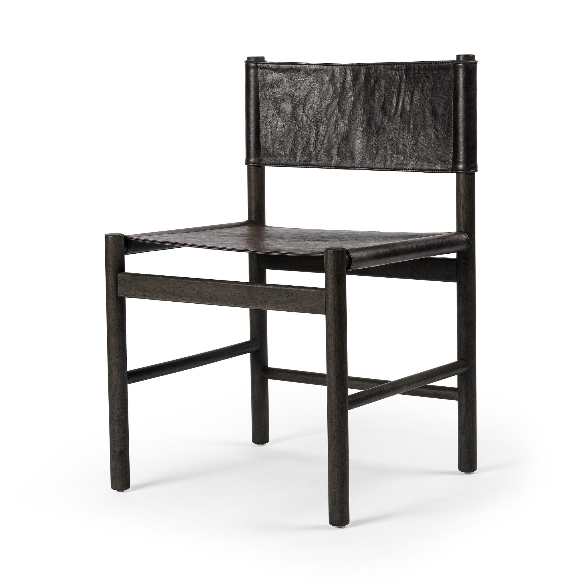 Four Hands Kena Dining Chair — Charcoal Parawood-Sonoma Black