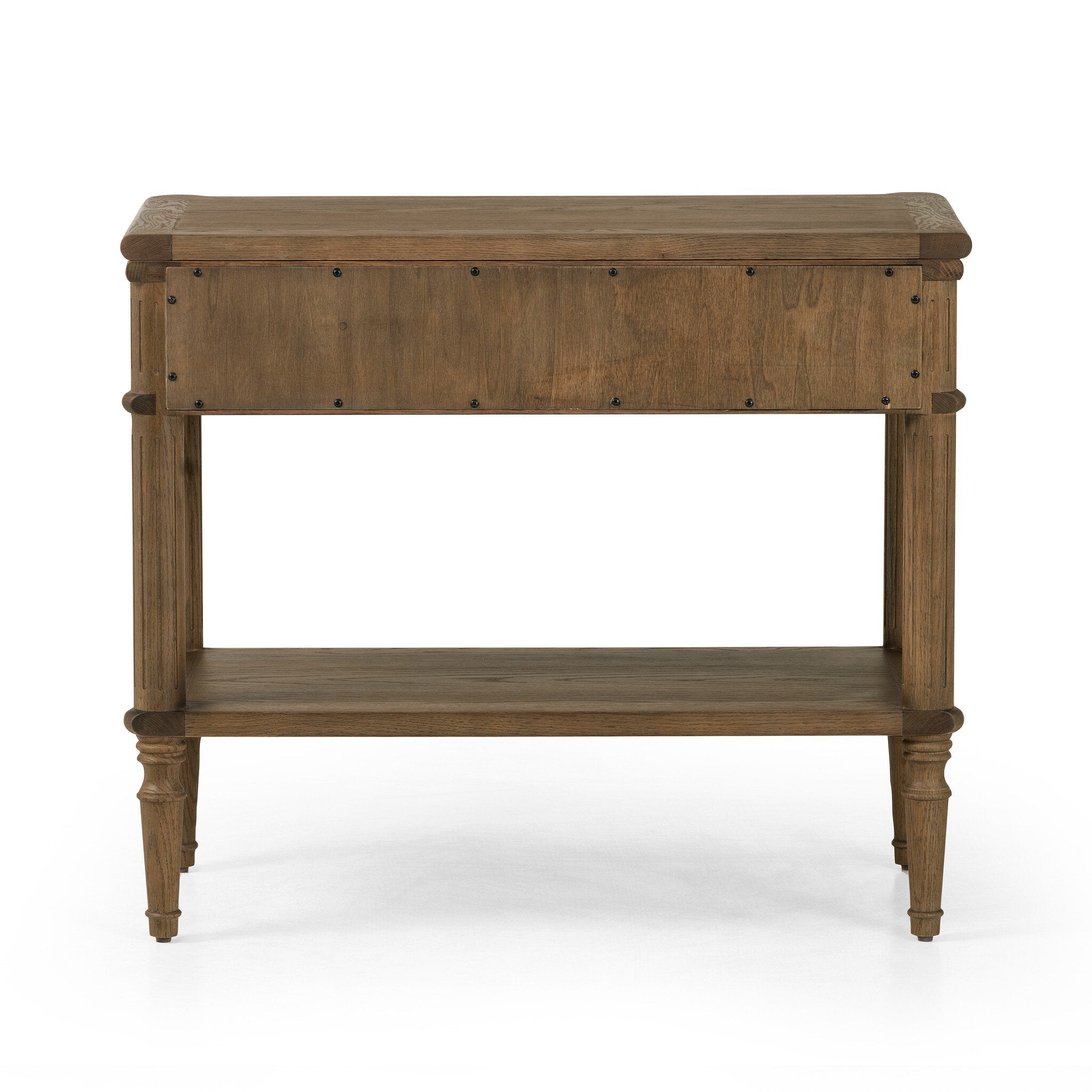 Four Hands Toulouse Nightstand — Toasted Oak-Toasted Oak Veneer-Aged Brass