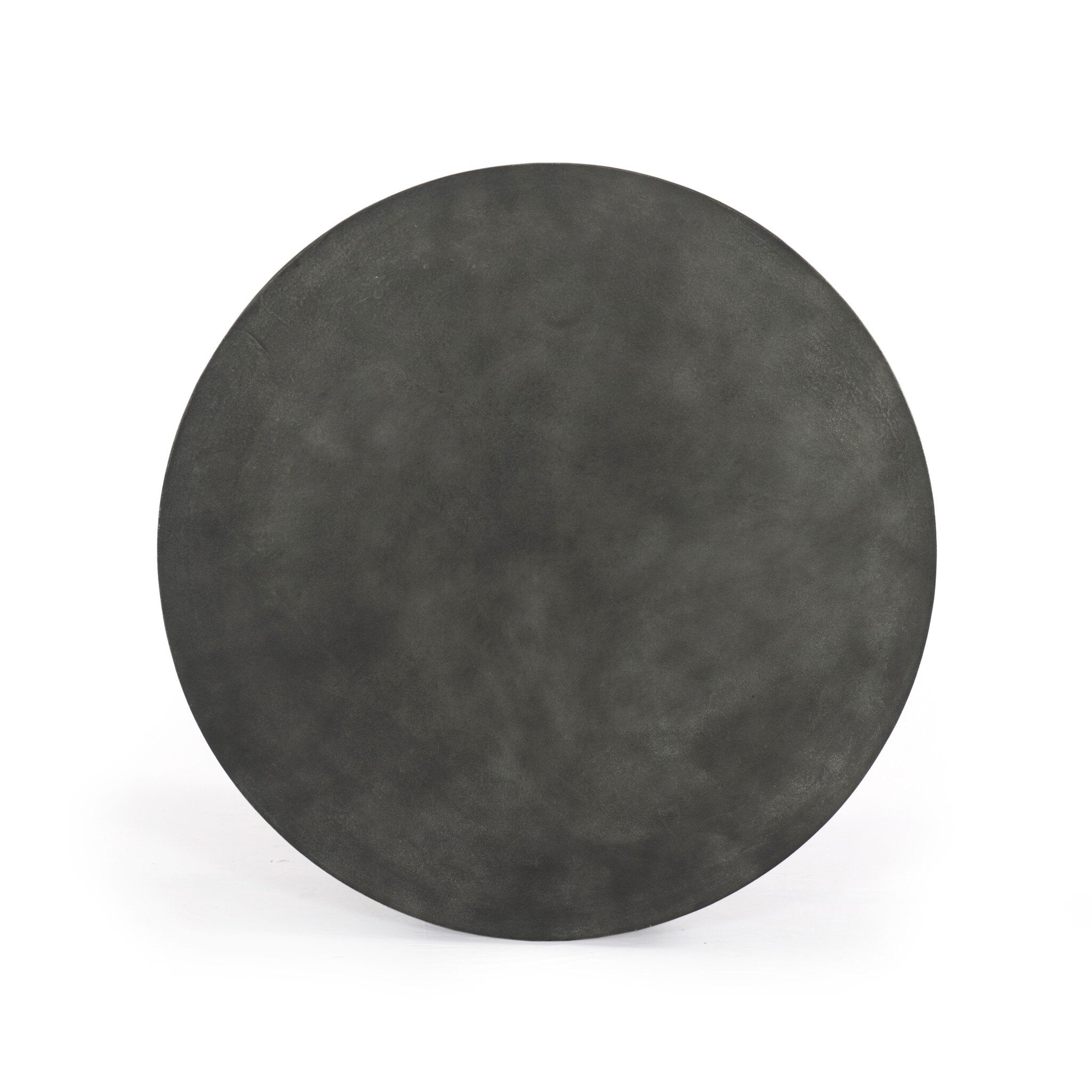 Four Hands Basil Outdoor Round Coffee Table — Aged Grey
