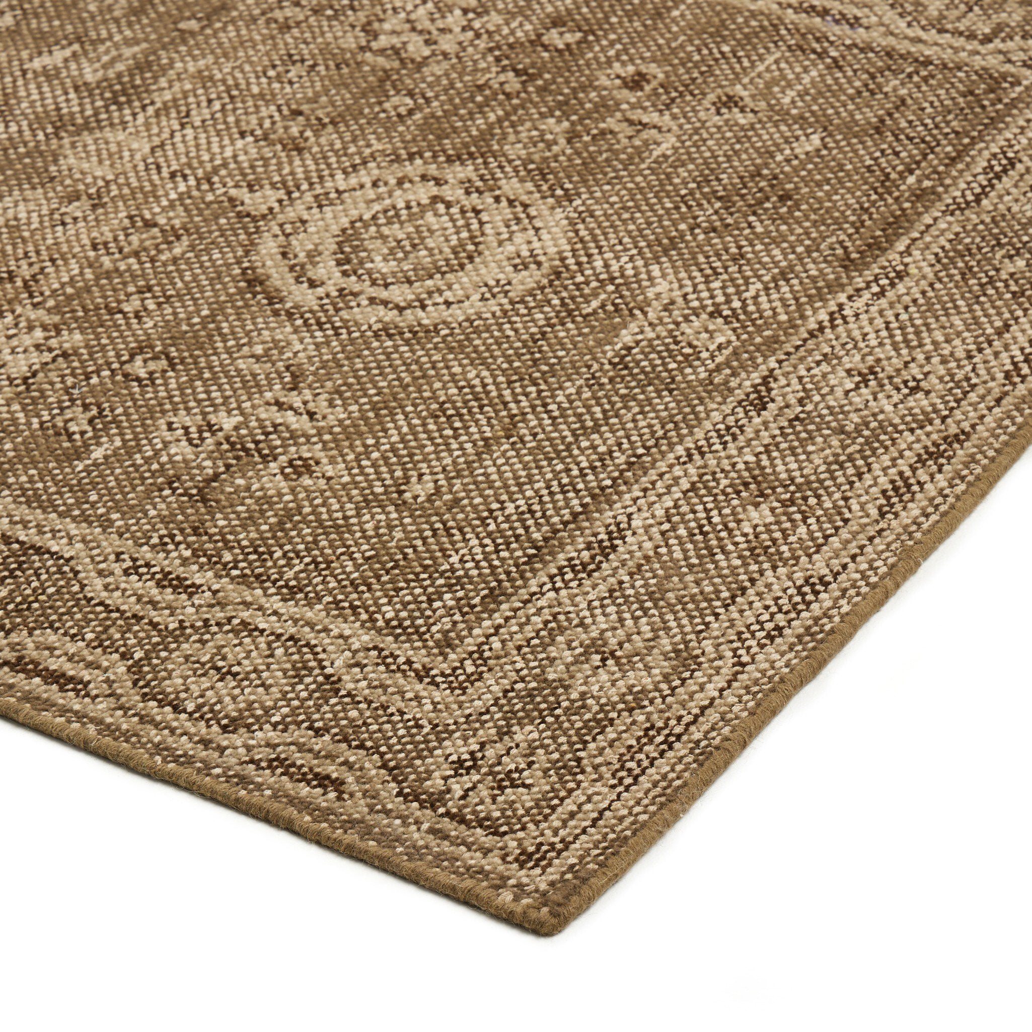 Four Hands Cortona Hand Knotted Rug — Cortona Olive-Runner-3'x9'