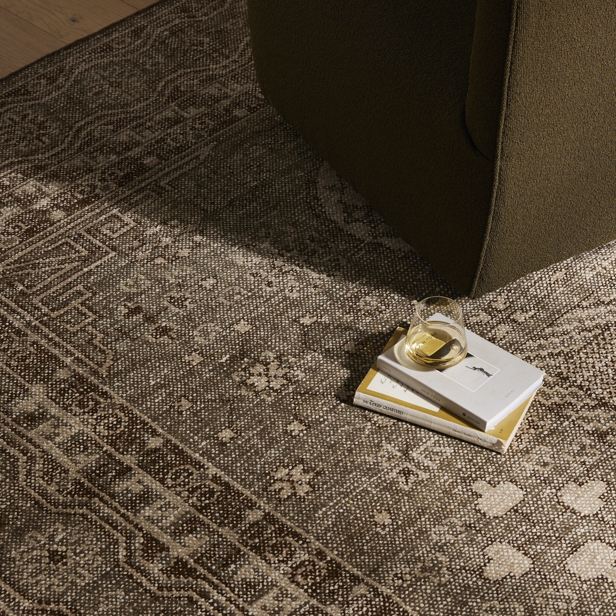 Four Hands Cortona Hand Knotted Rug — Cortona Olive-6'x9'