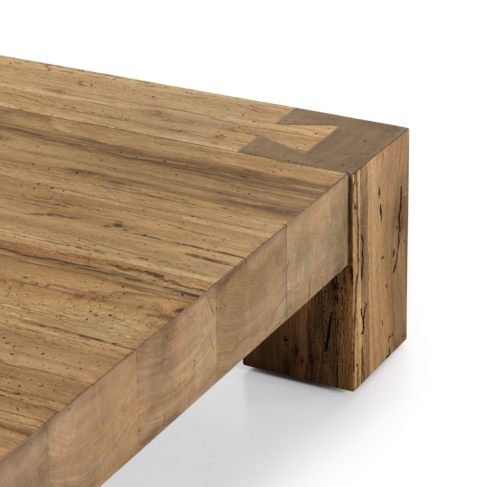 Four Hands Abaso Coffee Table — Rustic Wormwood Oak
