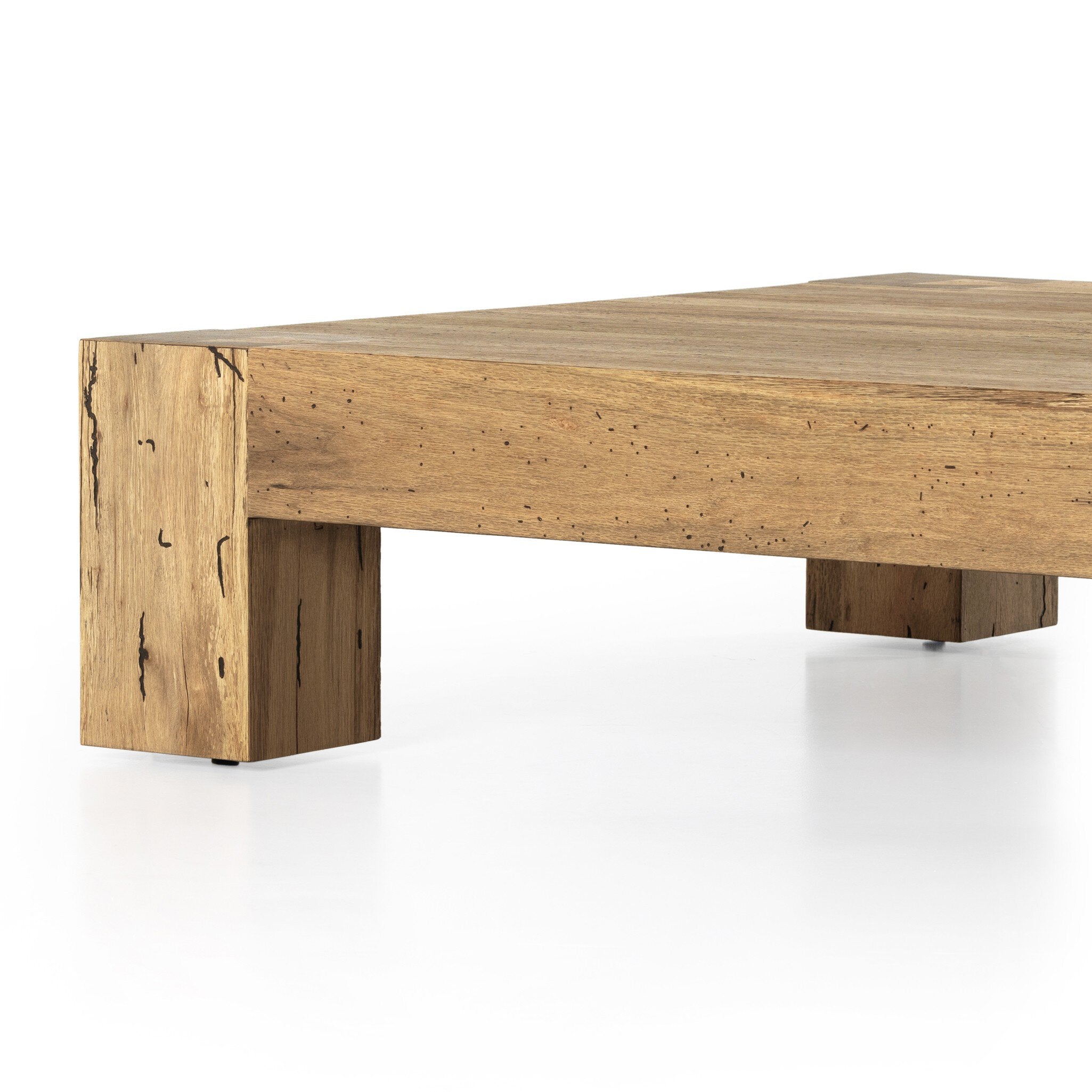 Four Hands Abaso Coffee Table — Rustic Wormwood Oak