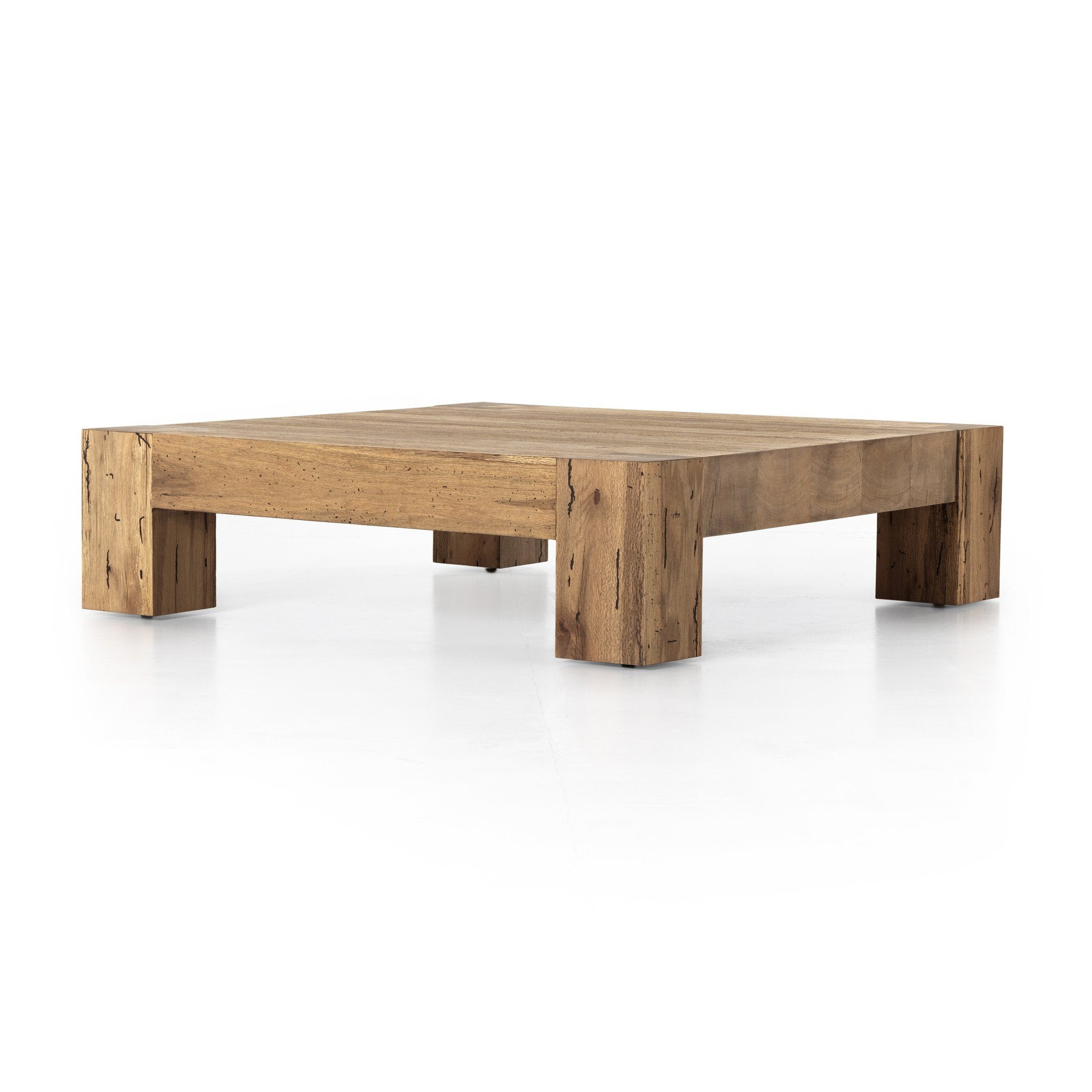 Four Hands Abaso Coffee Table — Rustic Wormwood Oak
