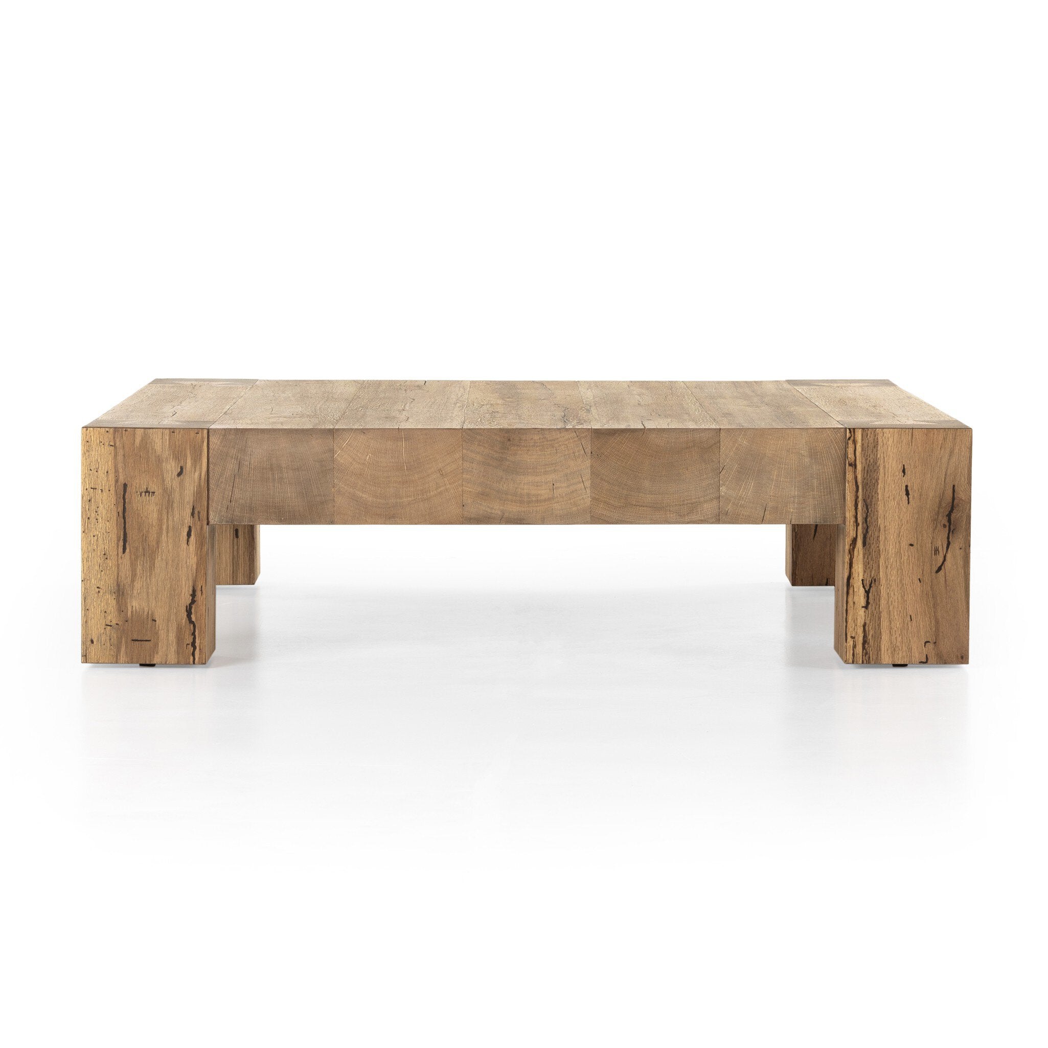 Four Hands Abaso Coffee Table — Rustic Wormwood Oak