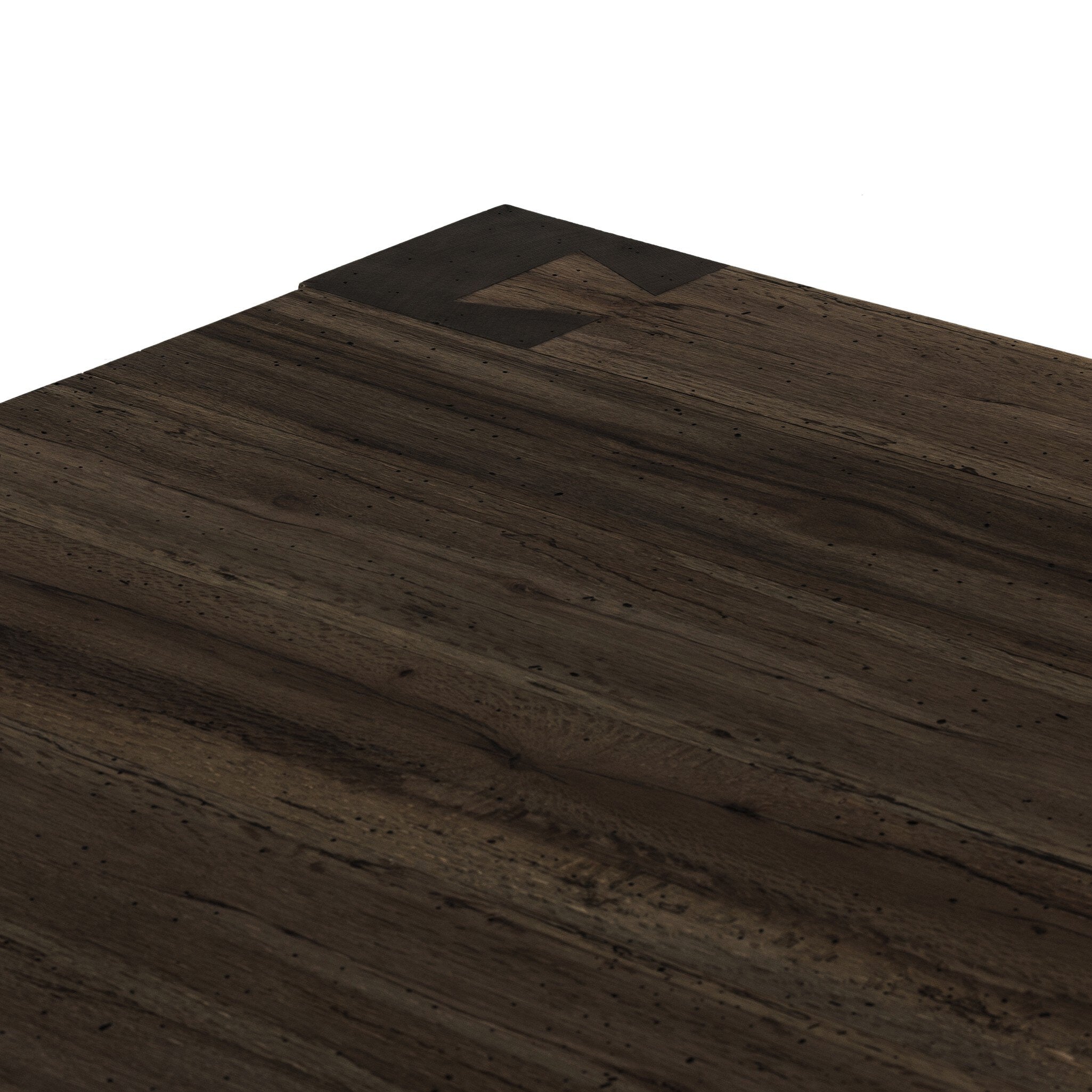 Four Hands Abaso Coffee Table — Ebony Rustic Wormwood Oak