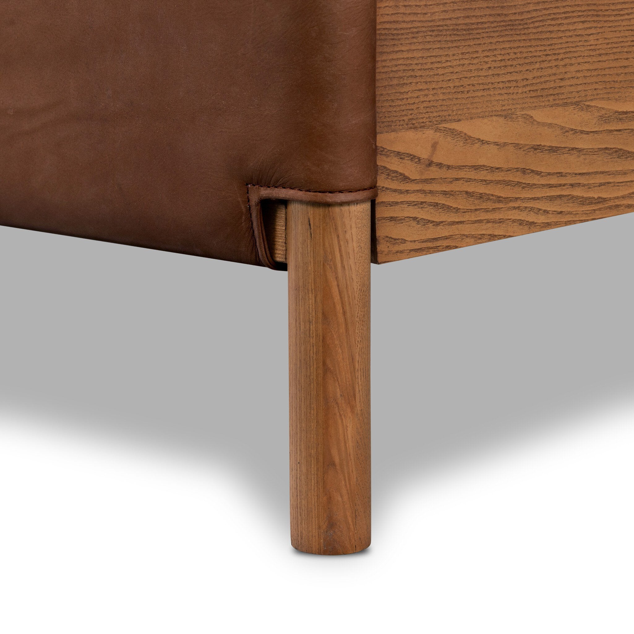 Four Hands Salado Bed — Heirloom Sienna-Natural Ash Veneer-Natural Ash Solid-King
