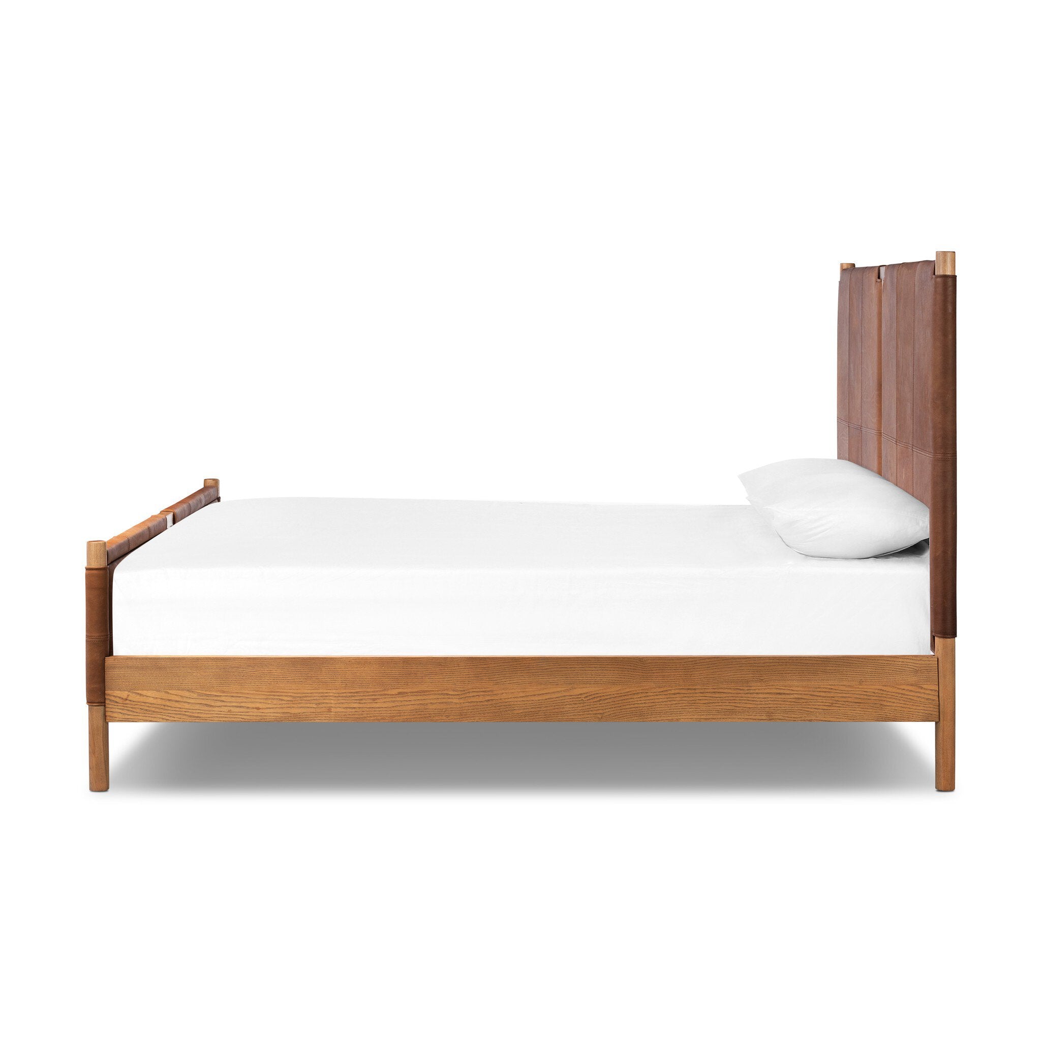 Four Hands Salado Bed — Heirloom Sienna-Natural Ash Veneer-Natural Ash Solid-King