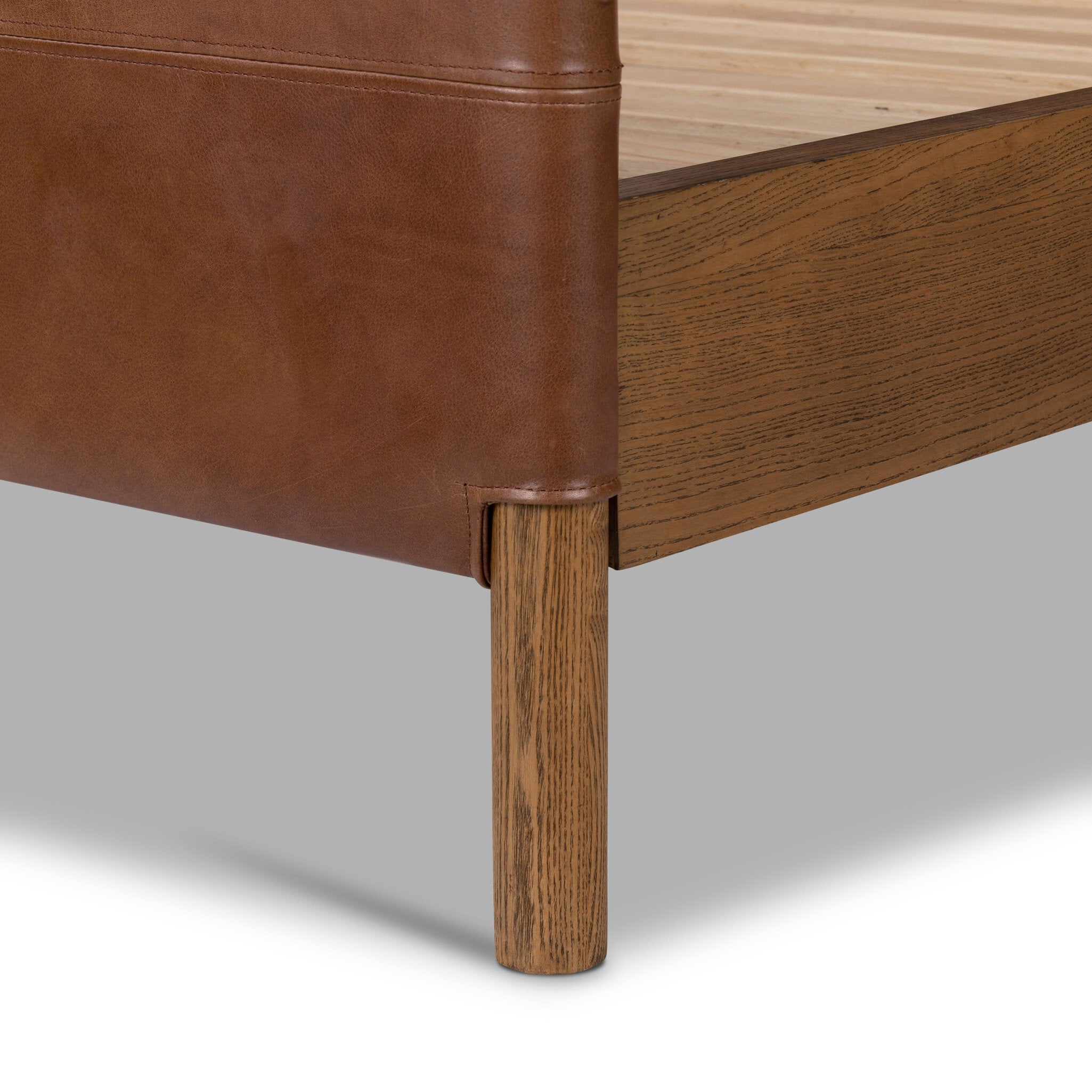 Four Hands Salado Bed — Heirloom Sienna-Natural Ash Veneer-Natural Ash Solid-Queen