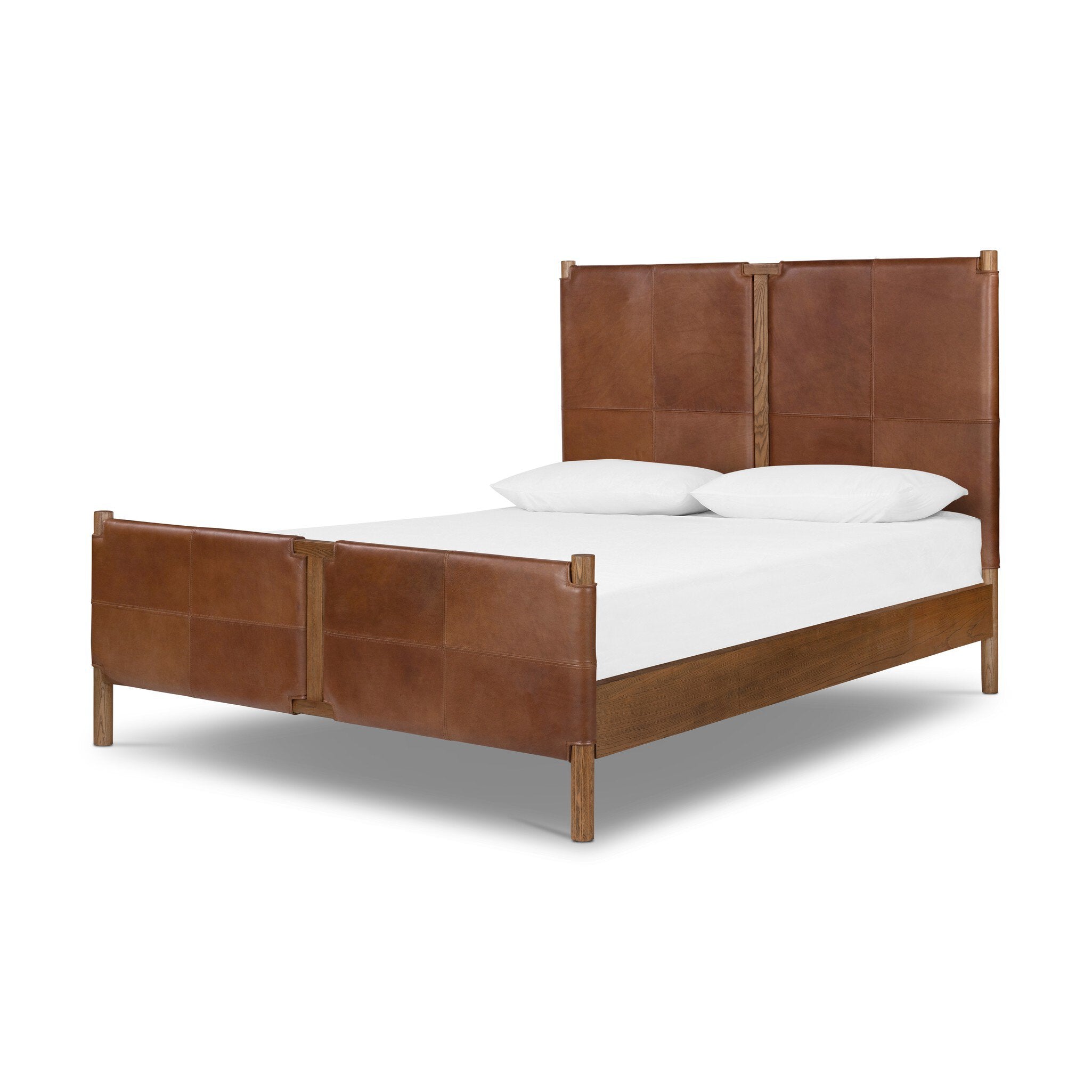 Four Hands Salado Bed — Heirloom Sienna-Natural Ash Veneer-Natural Ash Solid-Queen