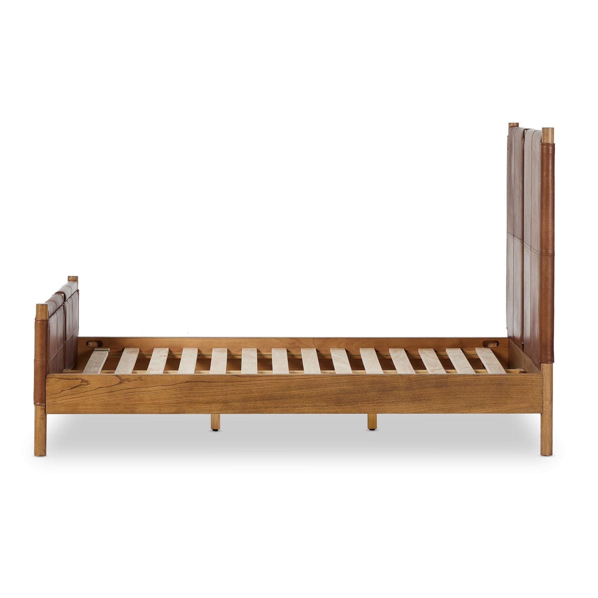 Four Hands Salado Bed — Heirloom Sienna-Natural Ash Veneer-Natural Ash Solid-Queen