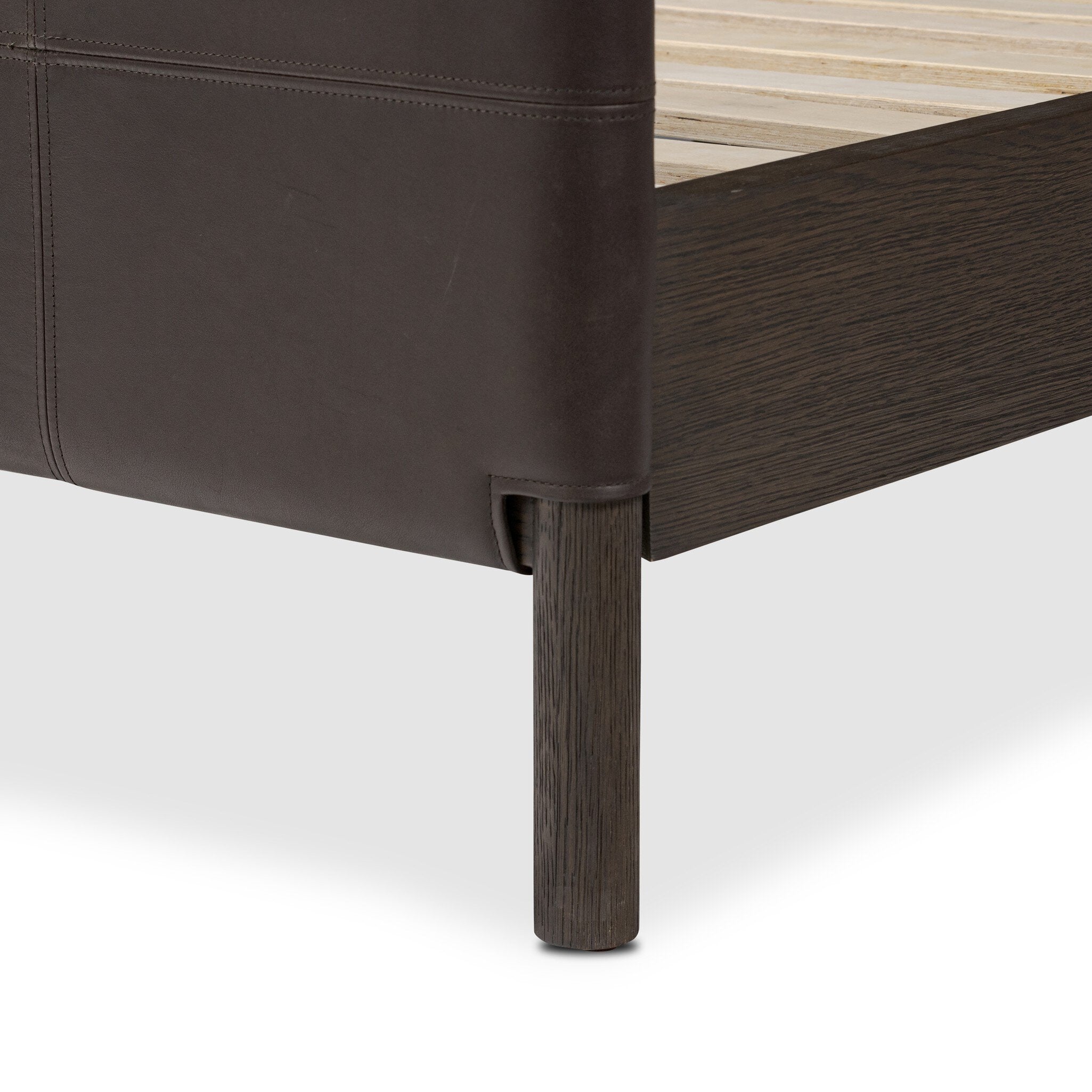 Four Hands Salado Bed — Heirloom Cigar-Rubbed Black Oak Veneer-Rubbed Black Oak-King