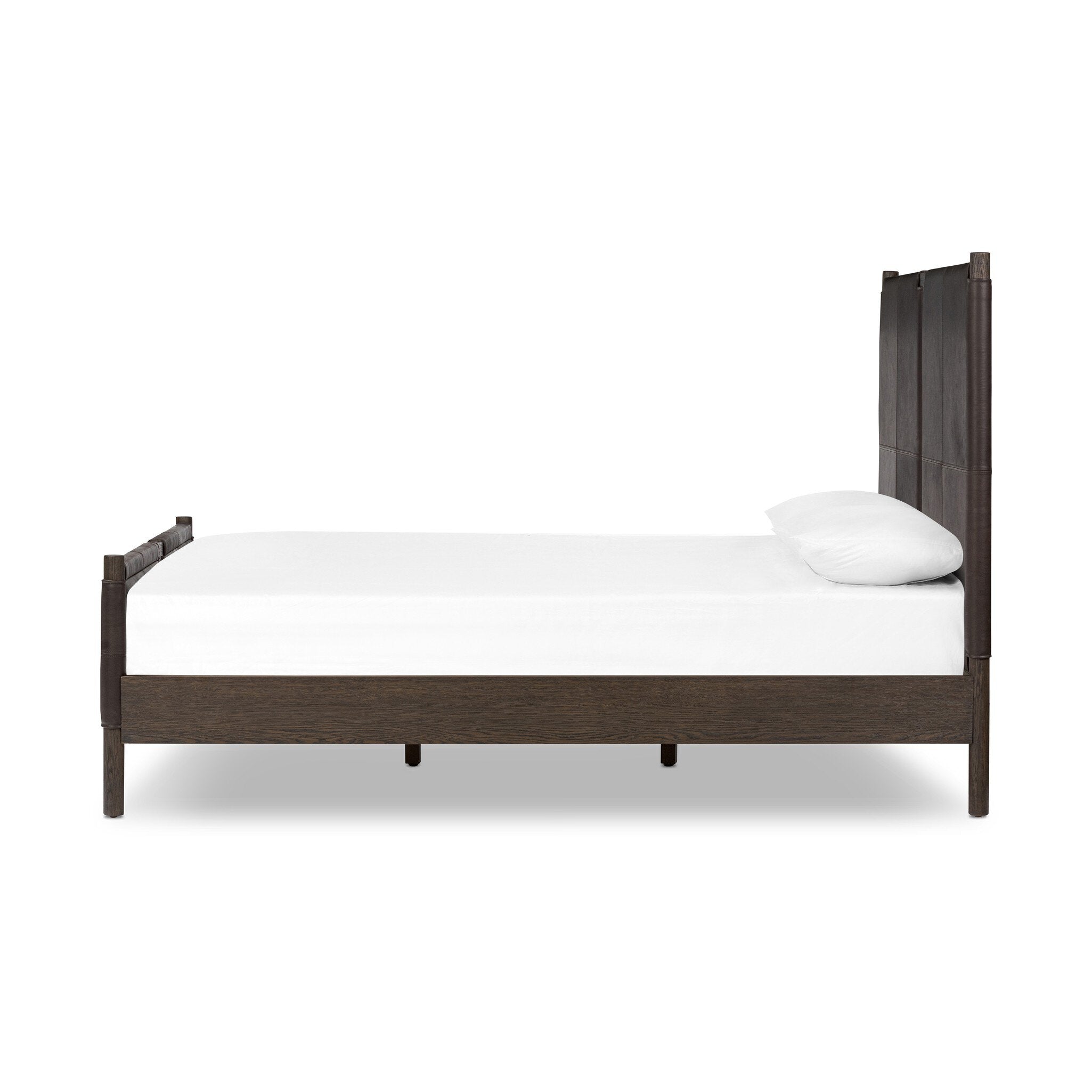 Four Hands Salado Bed — Heirloom Cigar-Rubbed Black Oak Veneer-Rubbed Black Oak-Queen