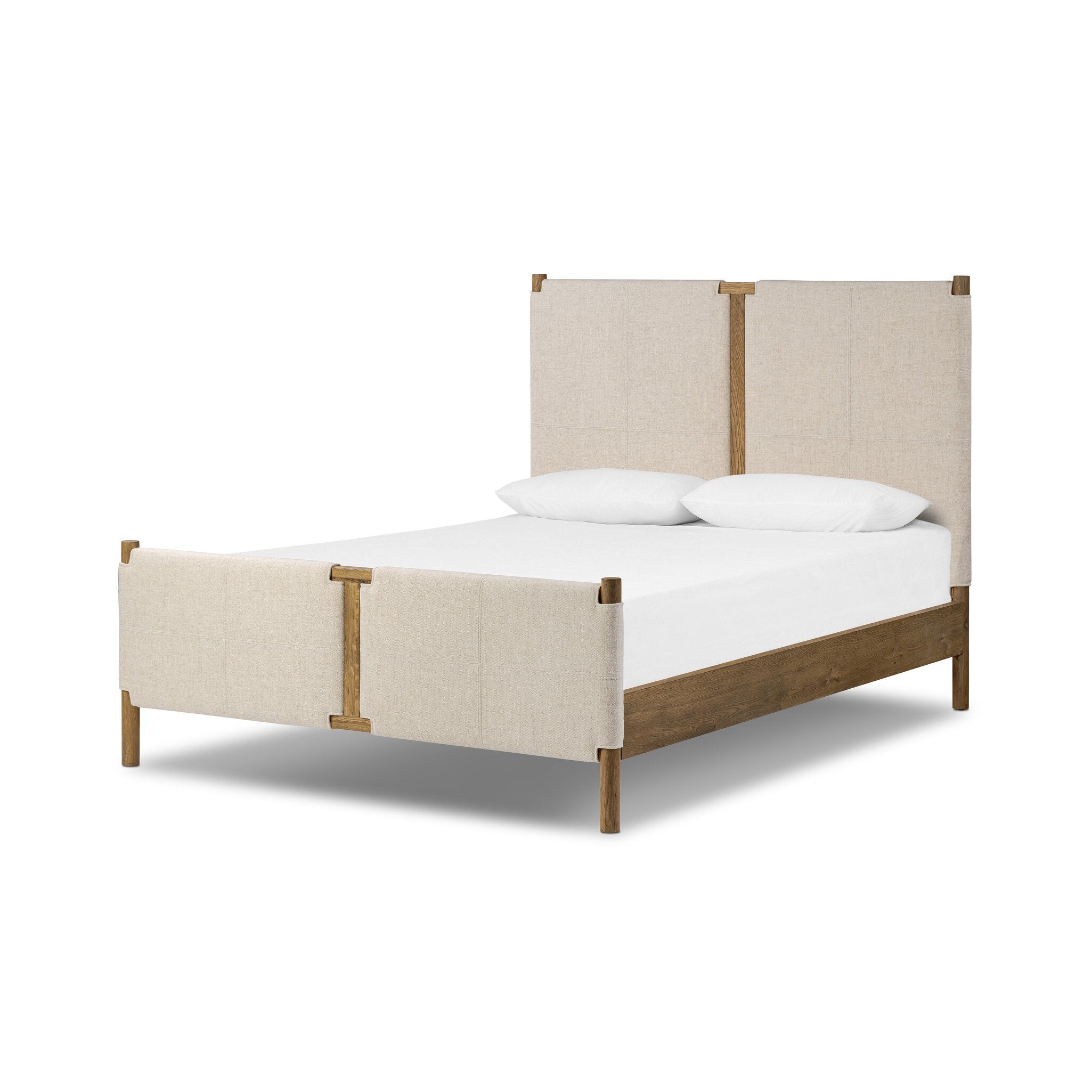 Four Hands Salado Bed — Antigo Natural-Worn Oak Veneer-Worn Oak-Queen