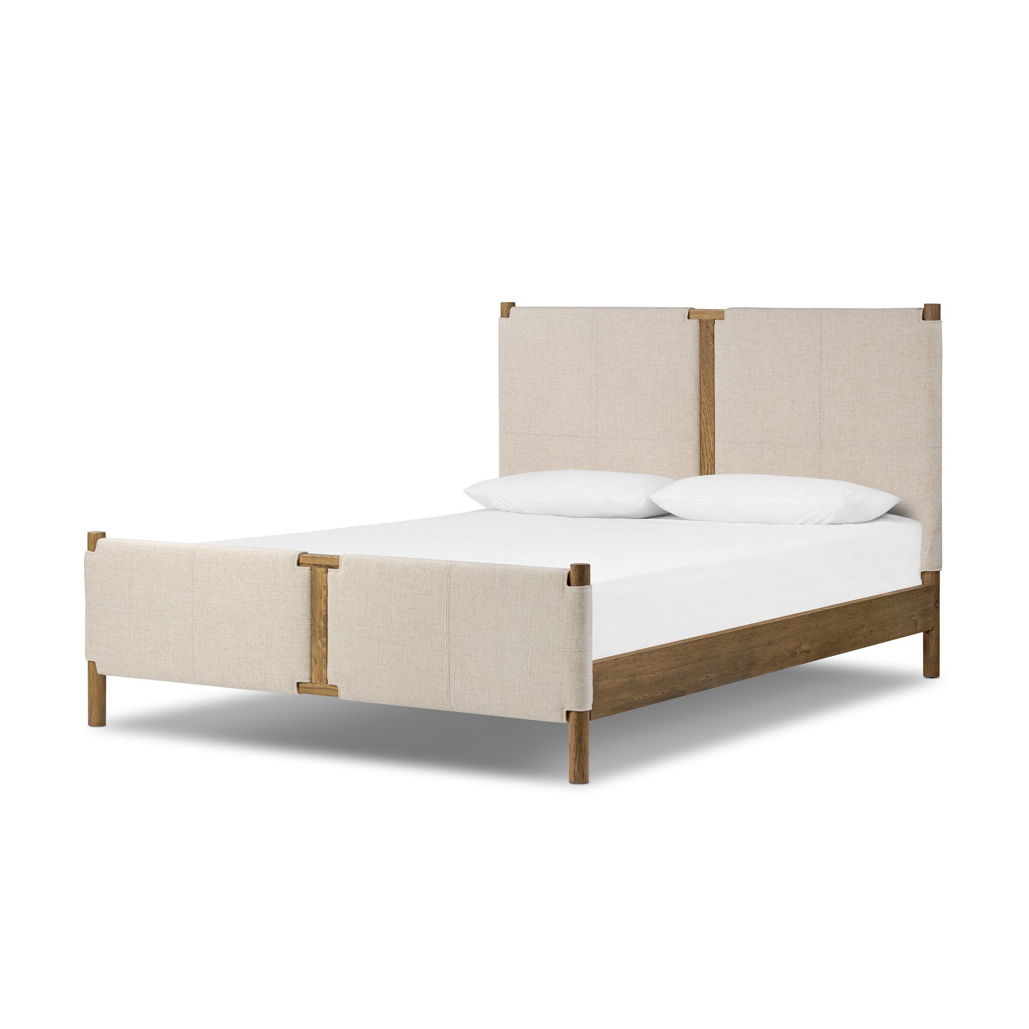 Four Hands Salado Bed — Antigo Natural-Worn Oak Veneer-Worn Oak-King