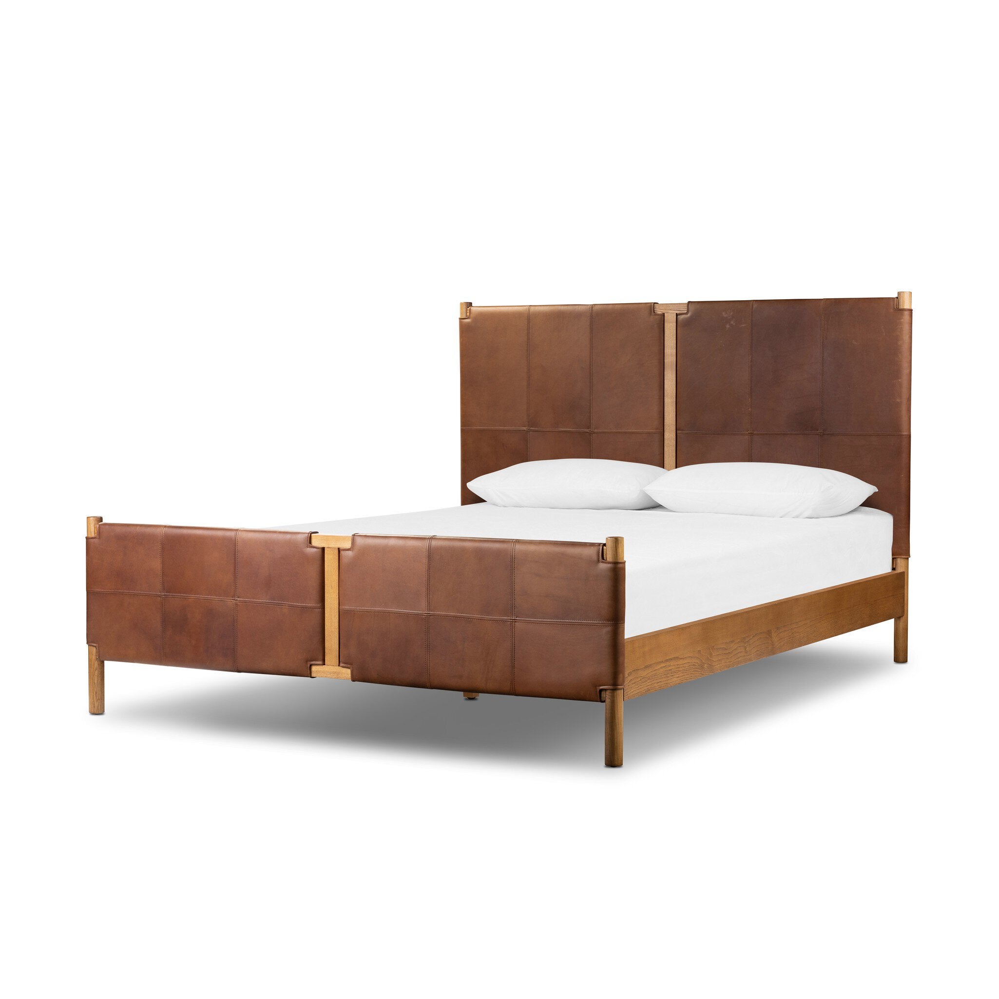 Four Hands Salado Bed — Heirloom Sienna-Natural Ash Veneer-Natural Ash Solid-Cal King