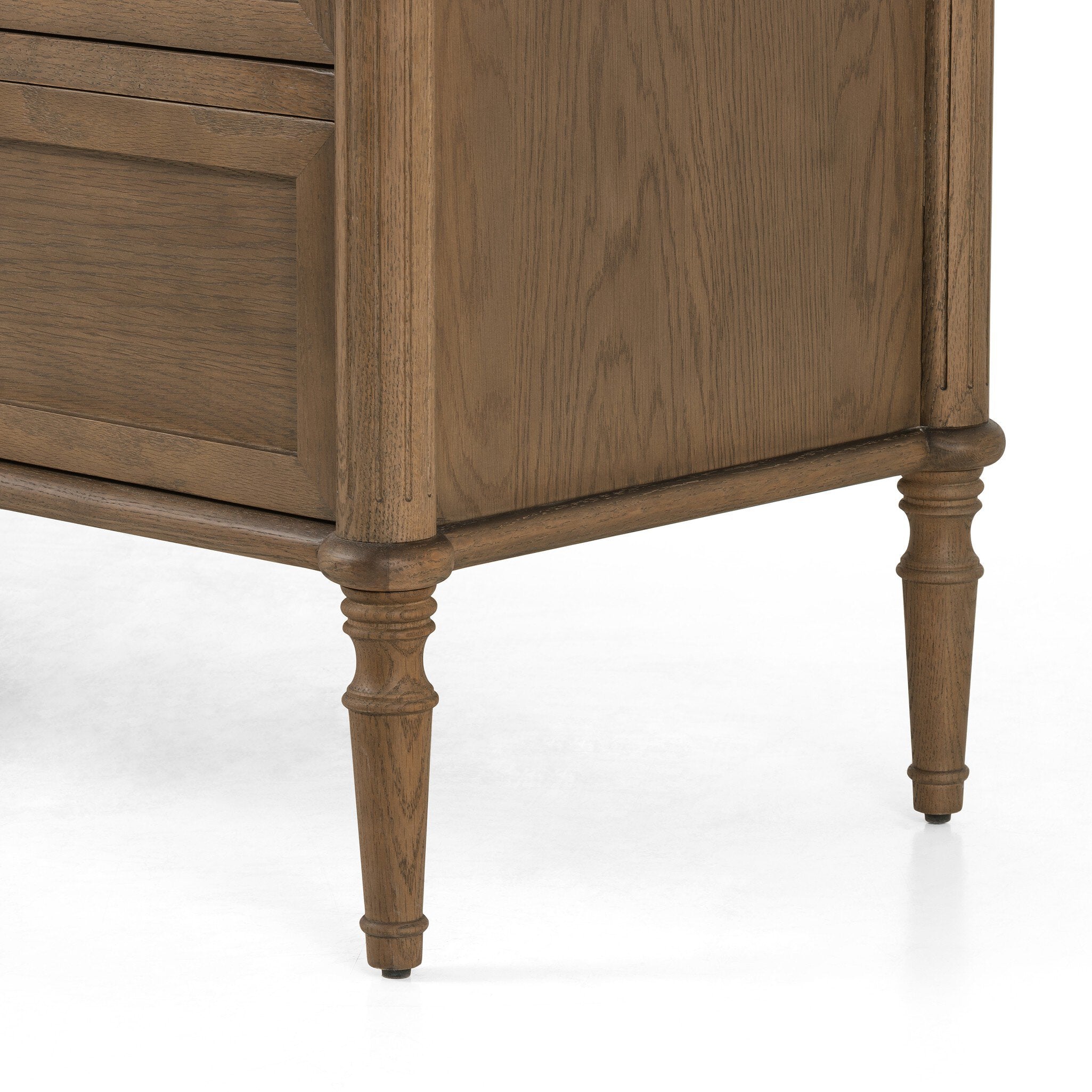 Four Hands Toulouse 6 Drawer Dresser — Toasted Oak-Toasted Oak Veneer-Aged Brass
