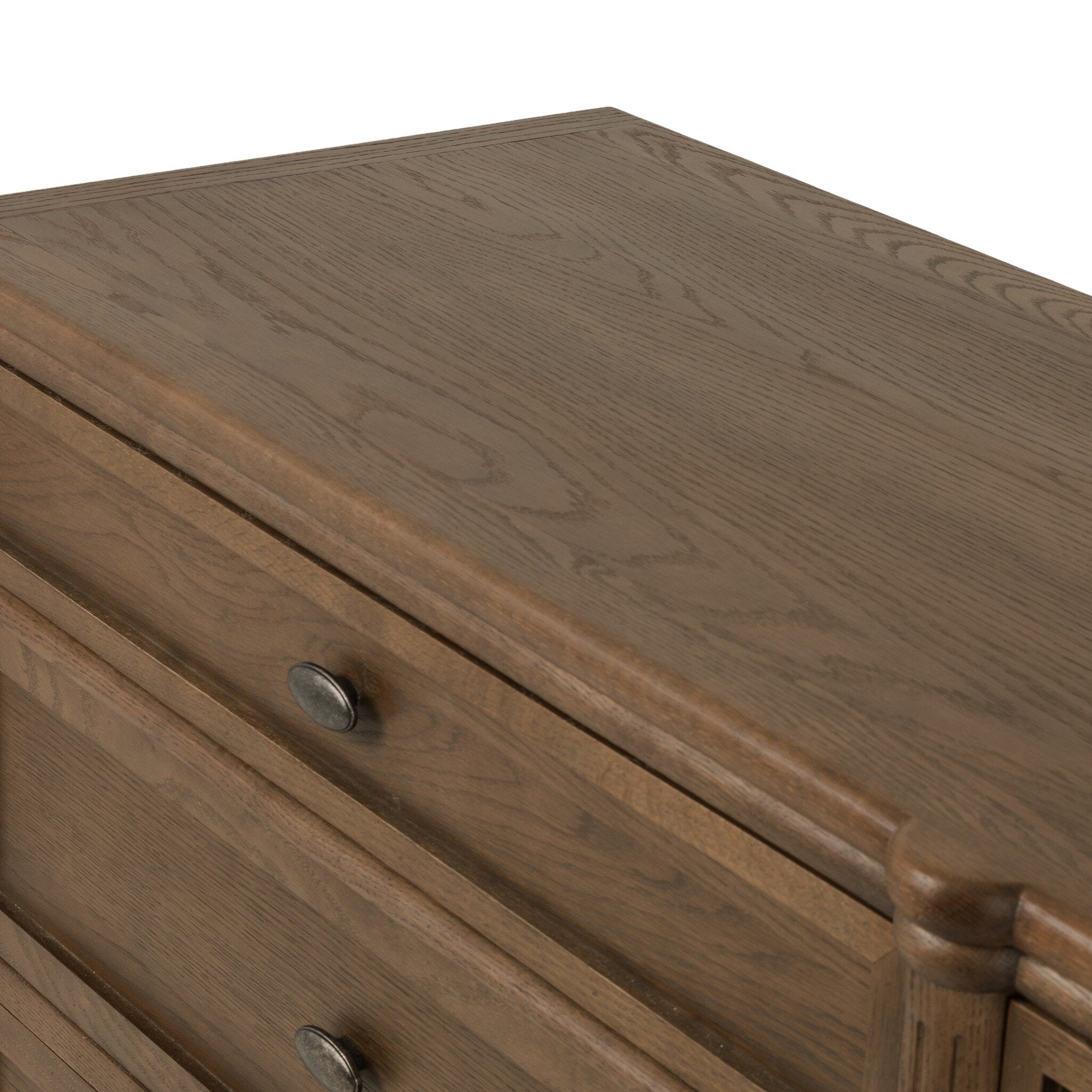 Four Hands Toulouse 6 Drawer Dresser — Toasted Oak-Toasted Oak Veneer-Aged Brass