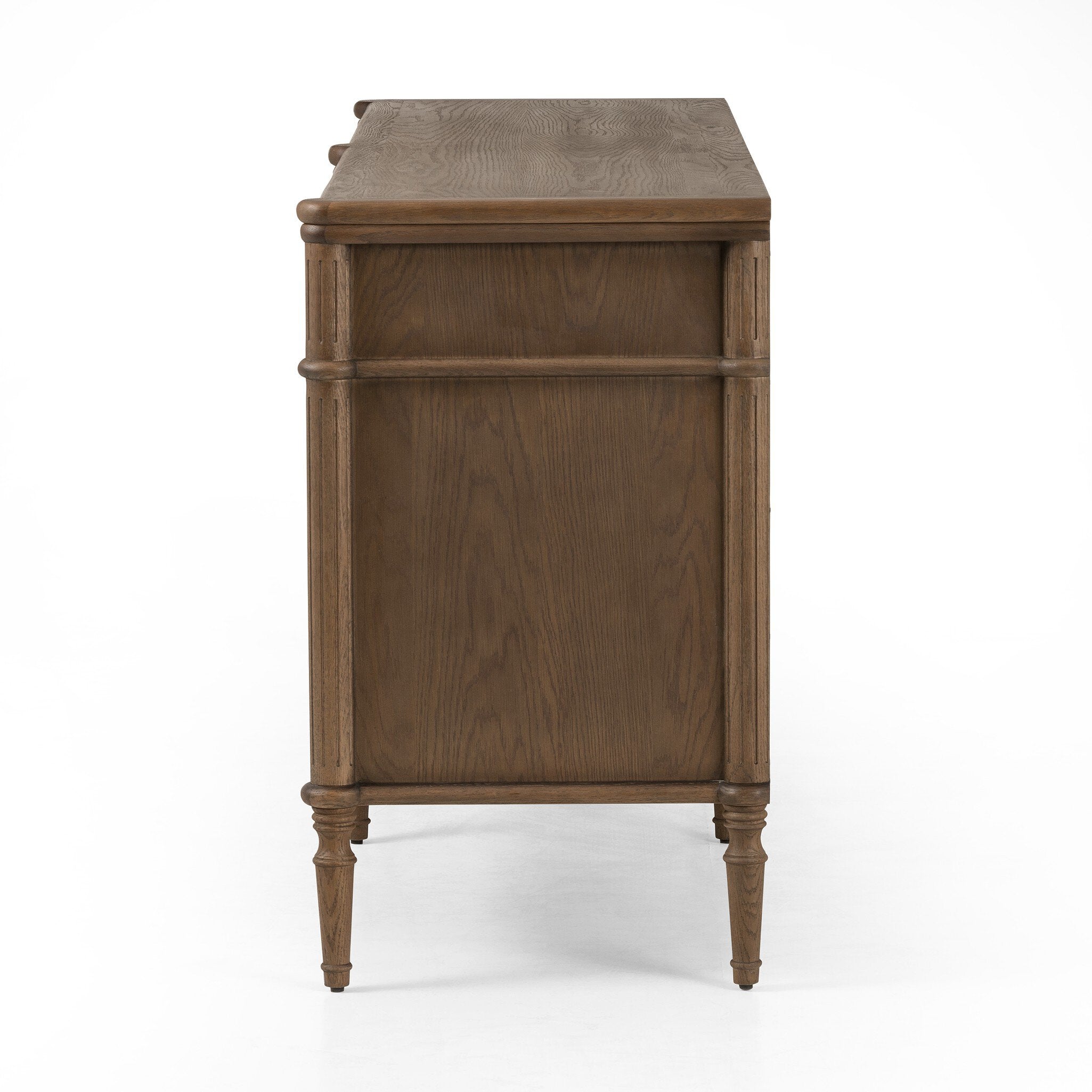 Four Hands Toulouse 6 Drawer Dresser — Toasted Oak-Toasted Oak Veneer-Aged Brass
