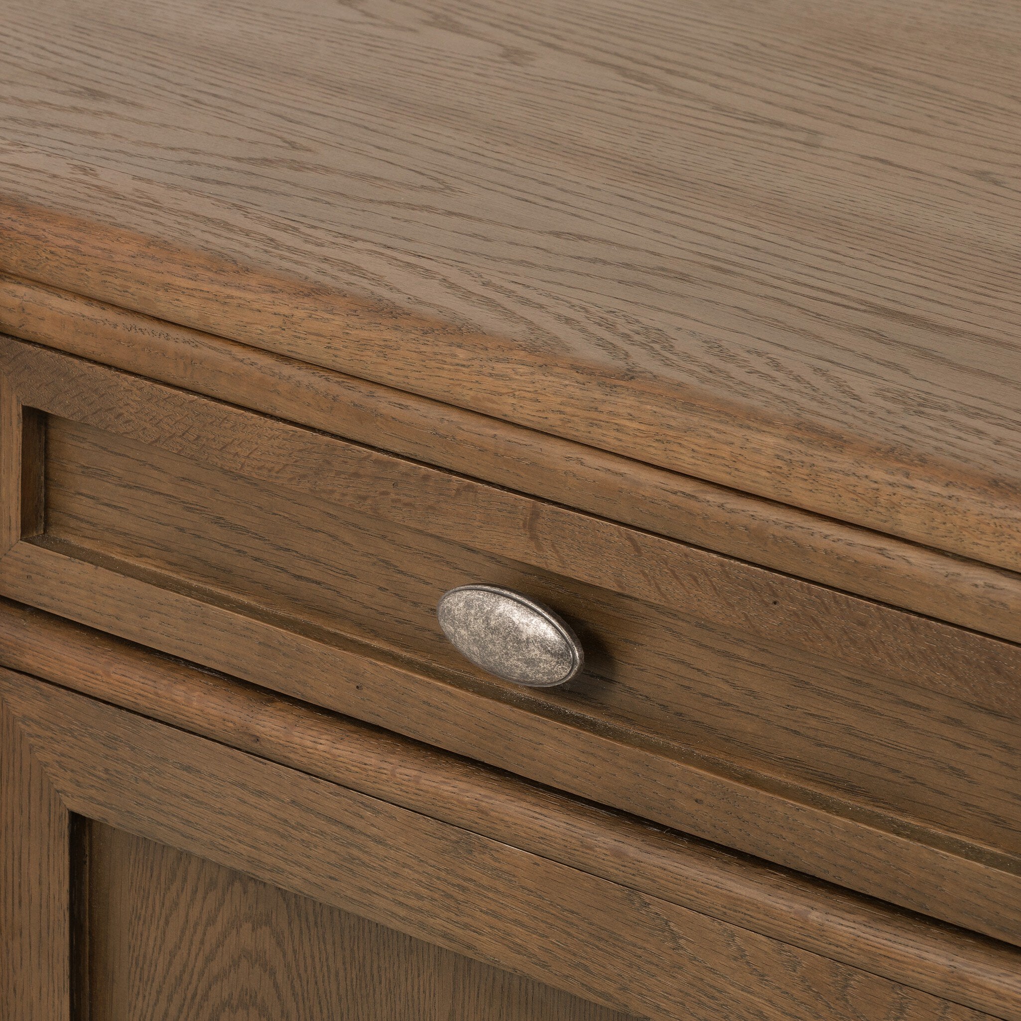 Four Hands Toulouse Sideboard — Toasted Oak Veneer-Toasted Oak-Aged Brass