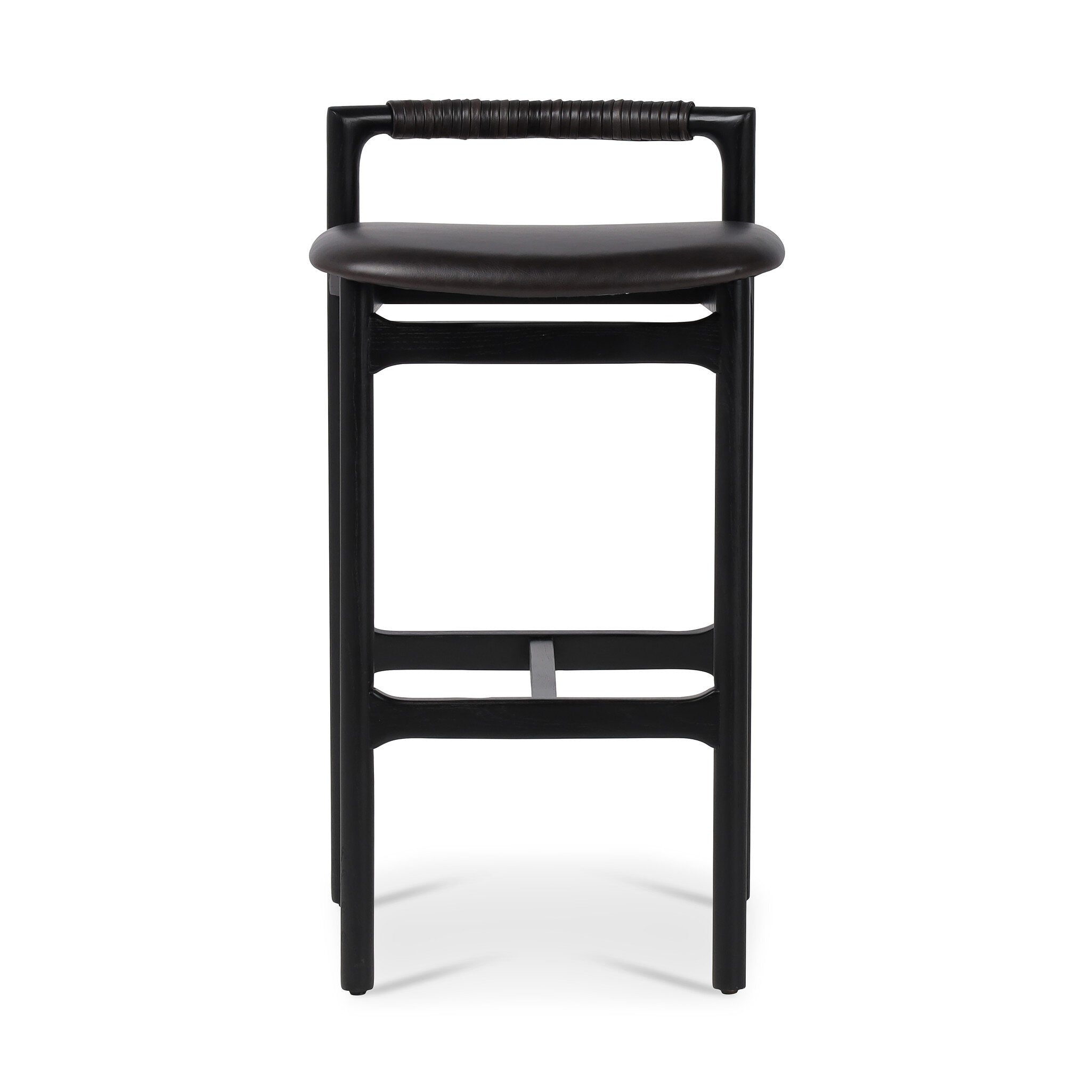 Four Hands Baden Bar + Counter Stool — Sonoma Black-Brushed Ebony-Bar