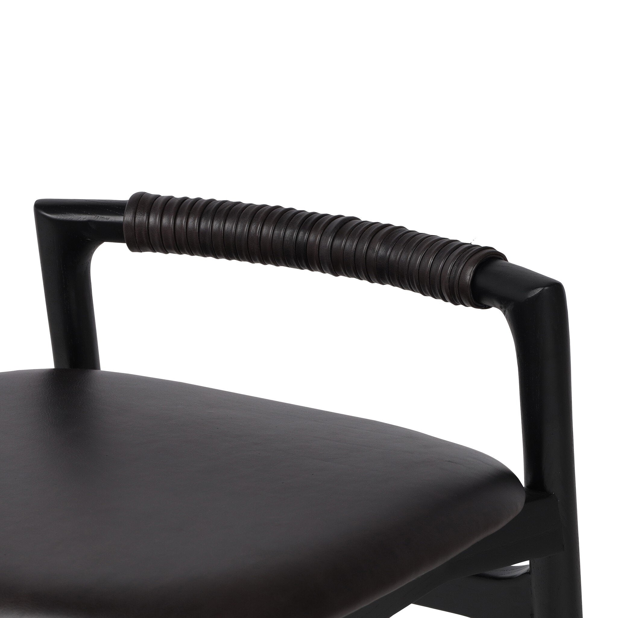 Four Hands Baden Bar + Counter Stool — Sonoma Black-Brushed Ebony-Counter
