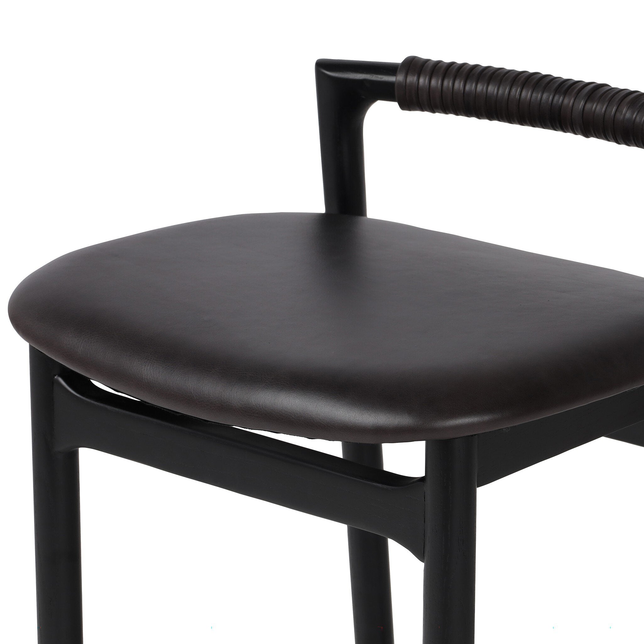 Four Hands Baden Bar + Counter Stool — Sonoma Black-Brushed Ebony-Counter